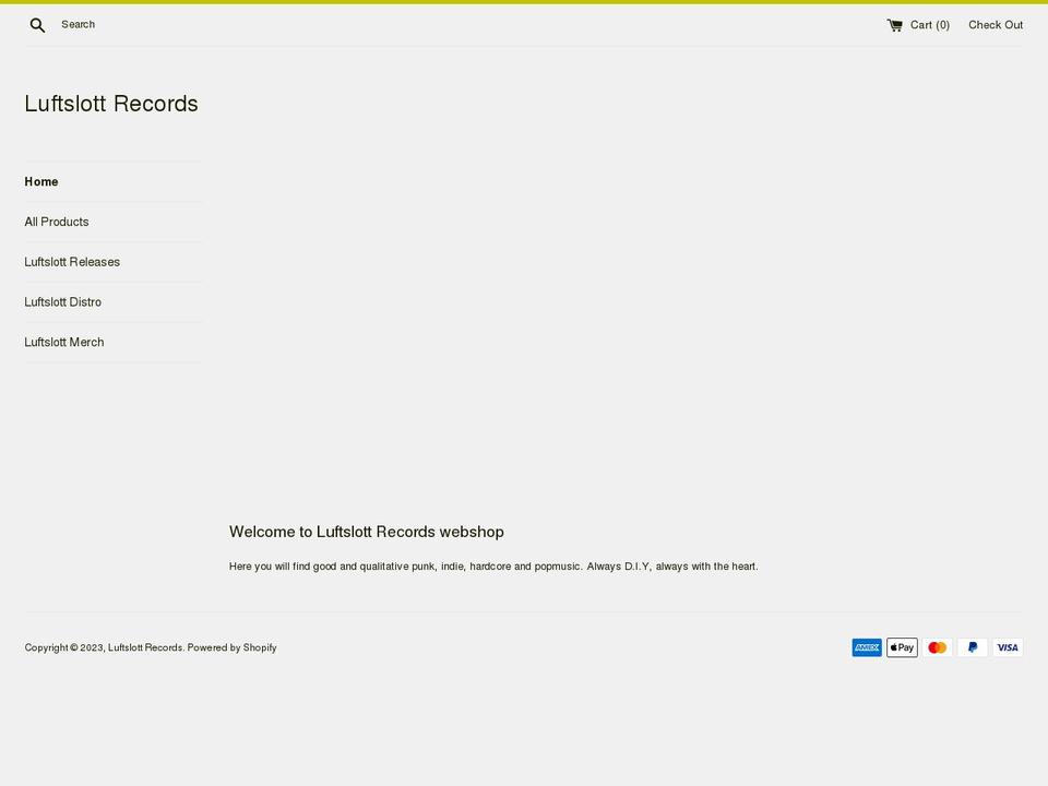luftslott-records.myshopify.com shopify website screenshot