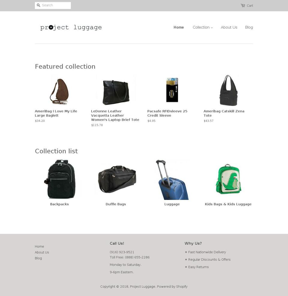 luggagedaily.com — Shopify storefront screenshot