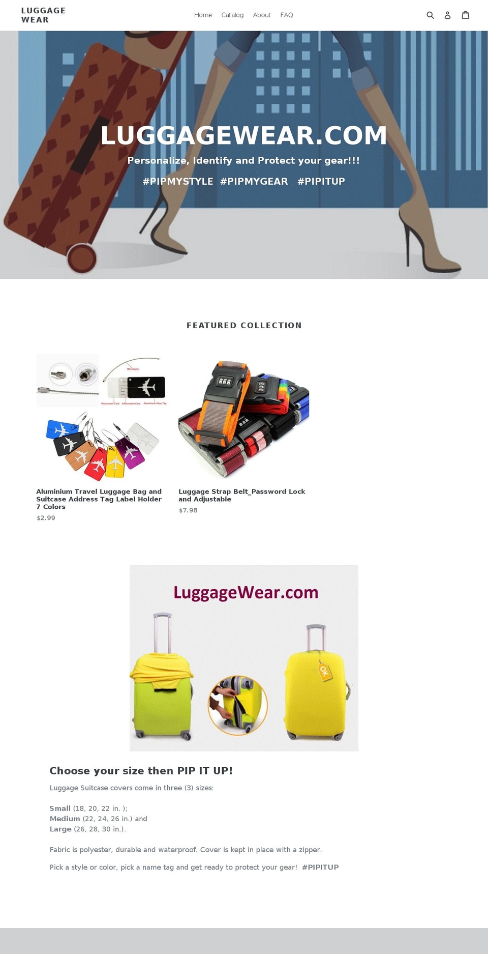 luggagesweaters.com shopify website screenshot