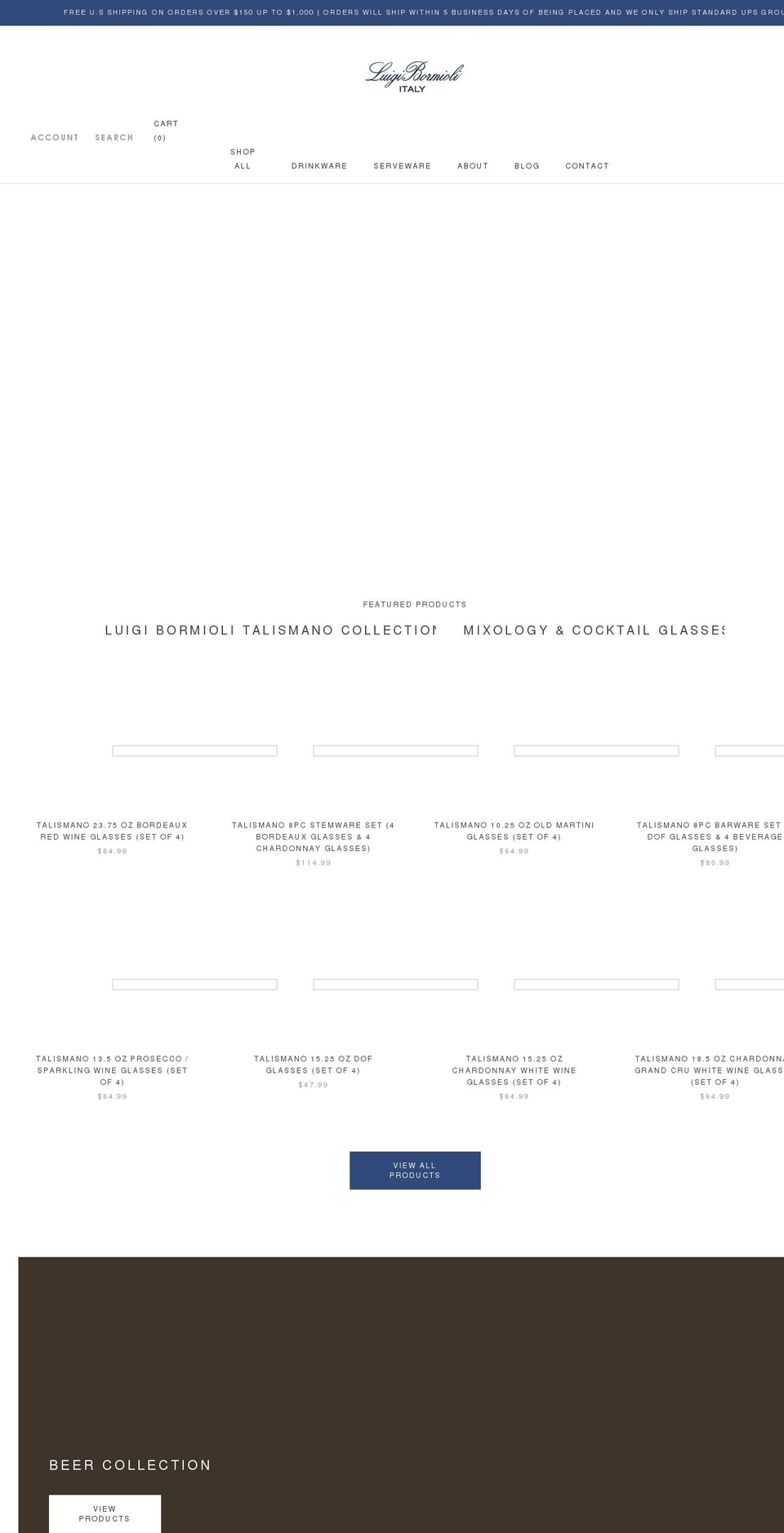 luigibormioliusa.com shopify website screenshot