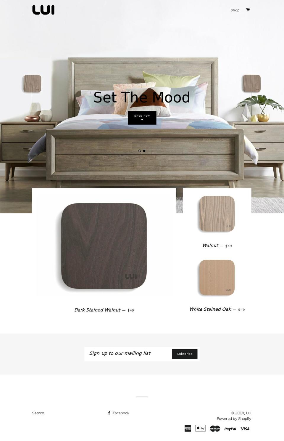 luilight.com — Shopify storefront screenshot