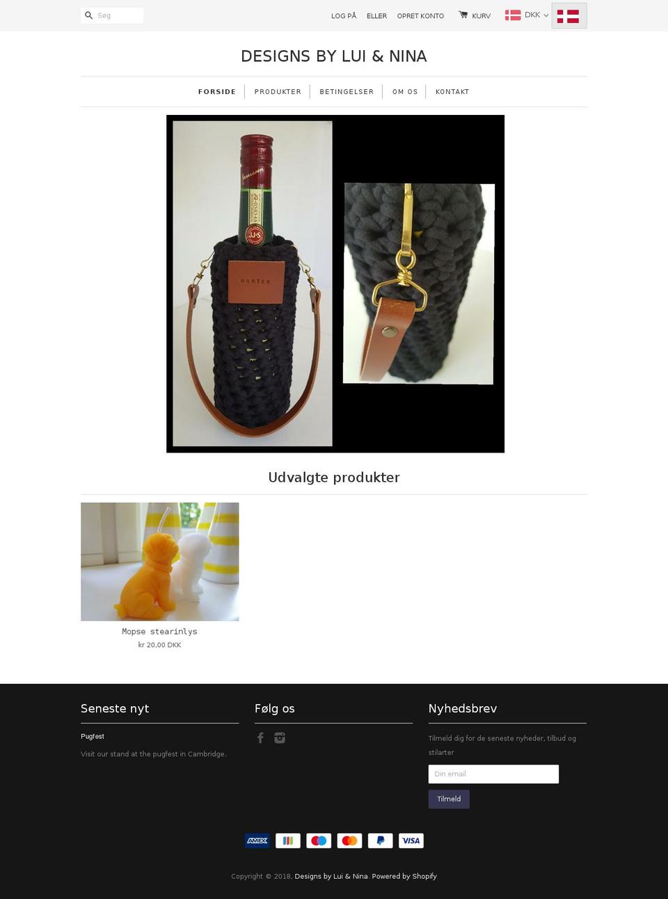 luininadesigns.com — Shopify storefront screenshot