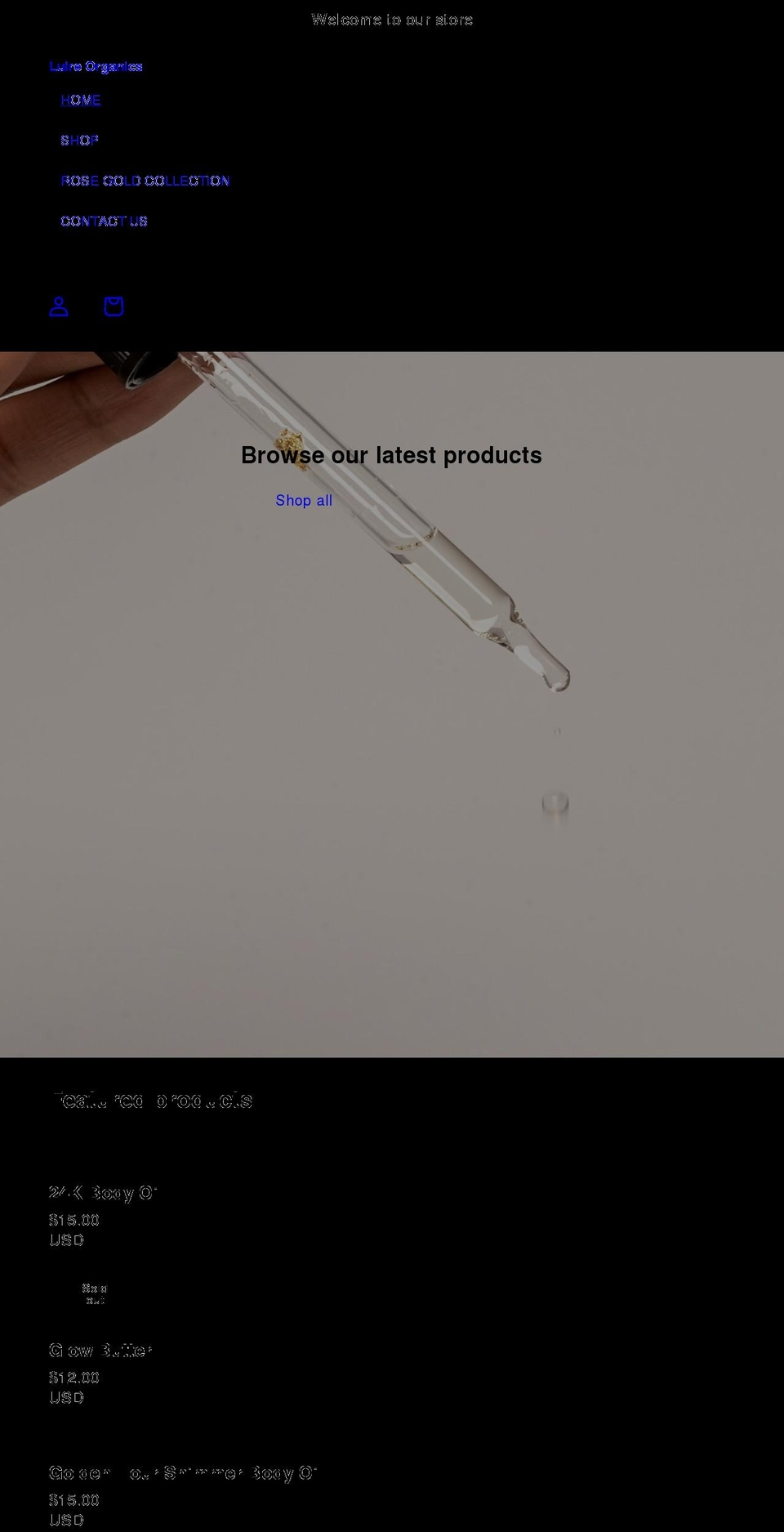 luireorganics.com shopify website screenshot