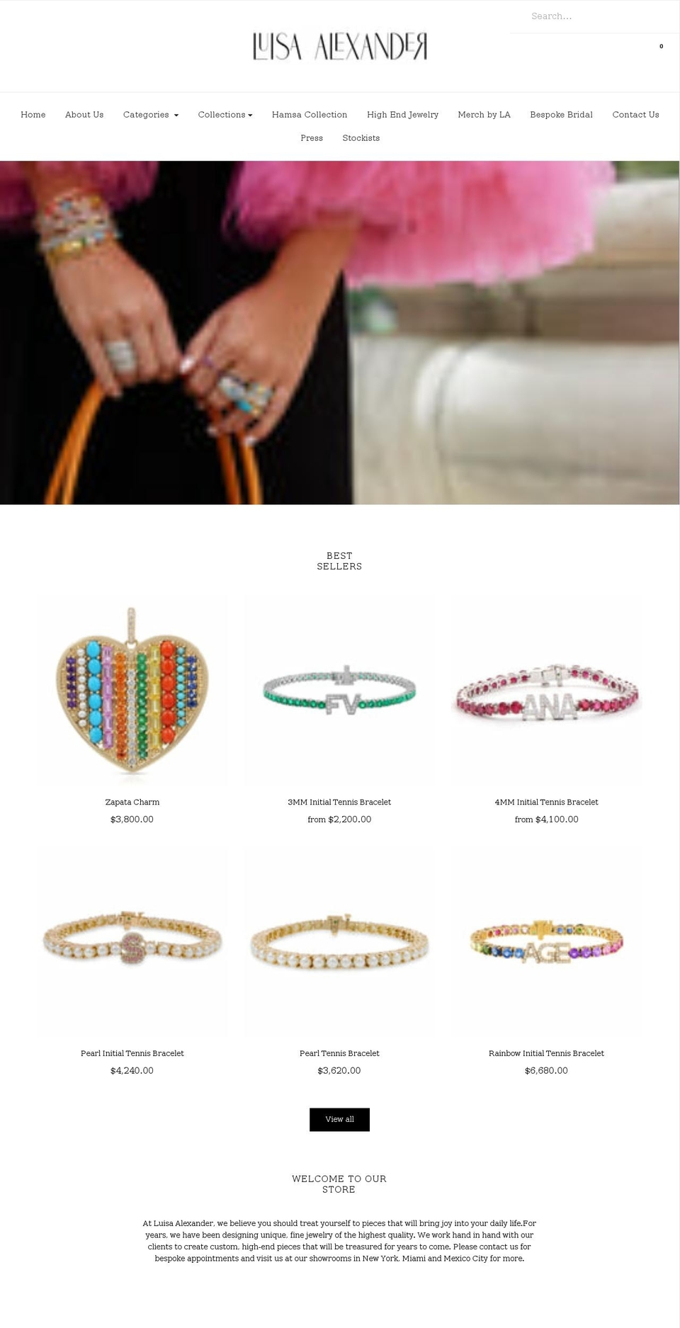 luisaalexander.com shopify website screenshot