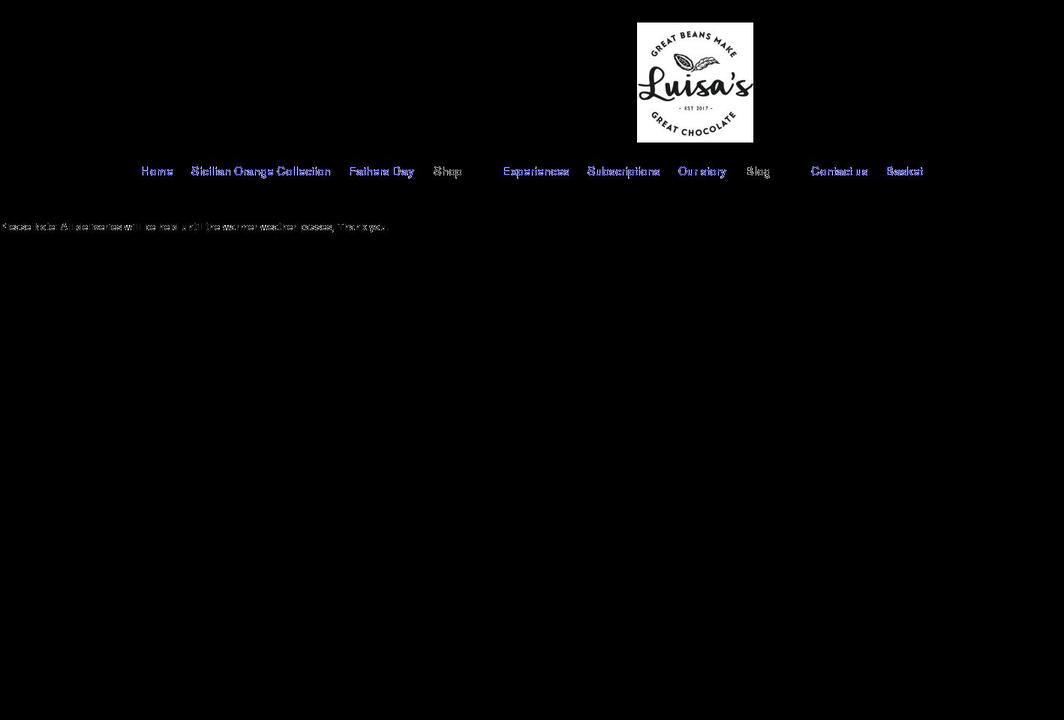 luisasveganchocolates.co.uk shopify website screenshot
