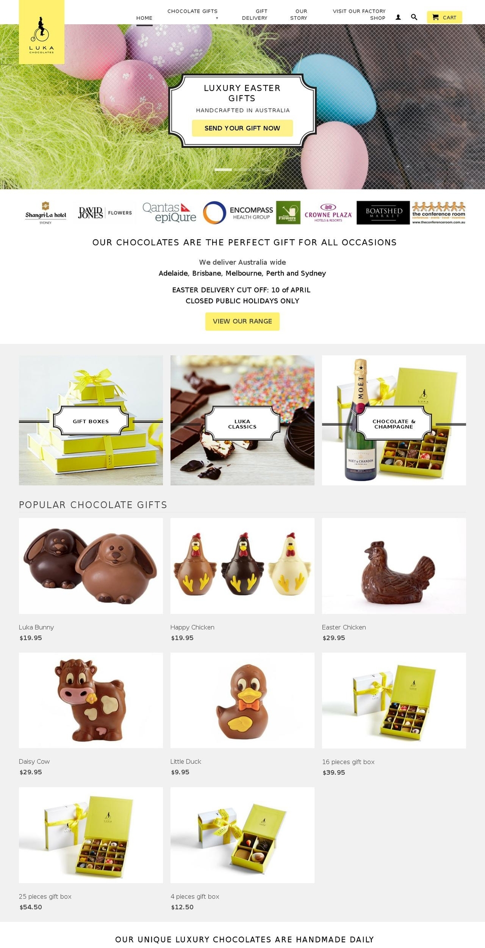lukachocolates.com shopify website screenshot