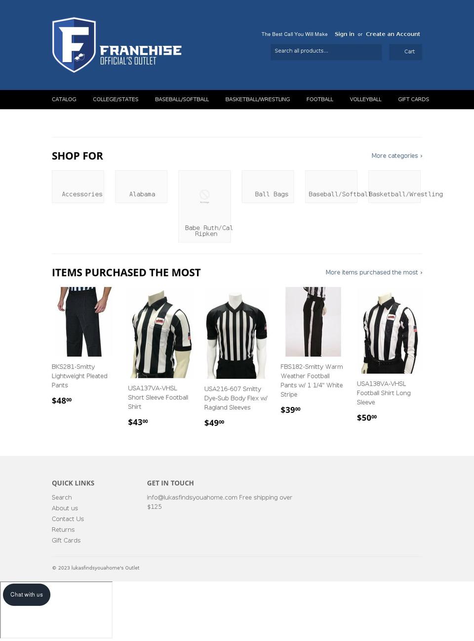 lukasfindsyouahome.com shopify website screenshot