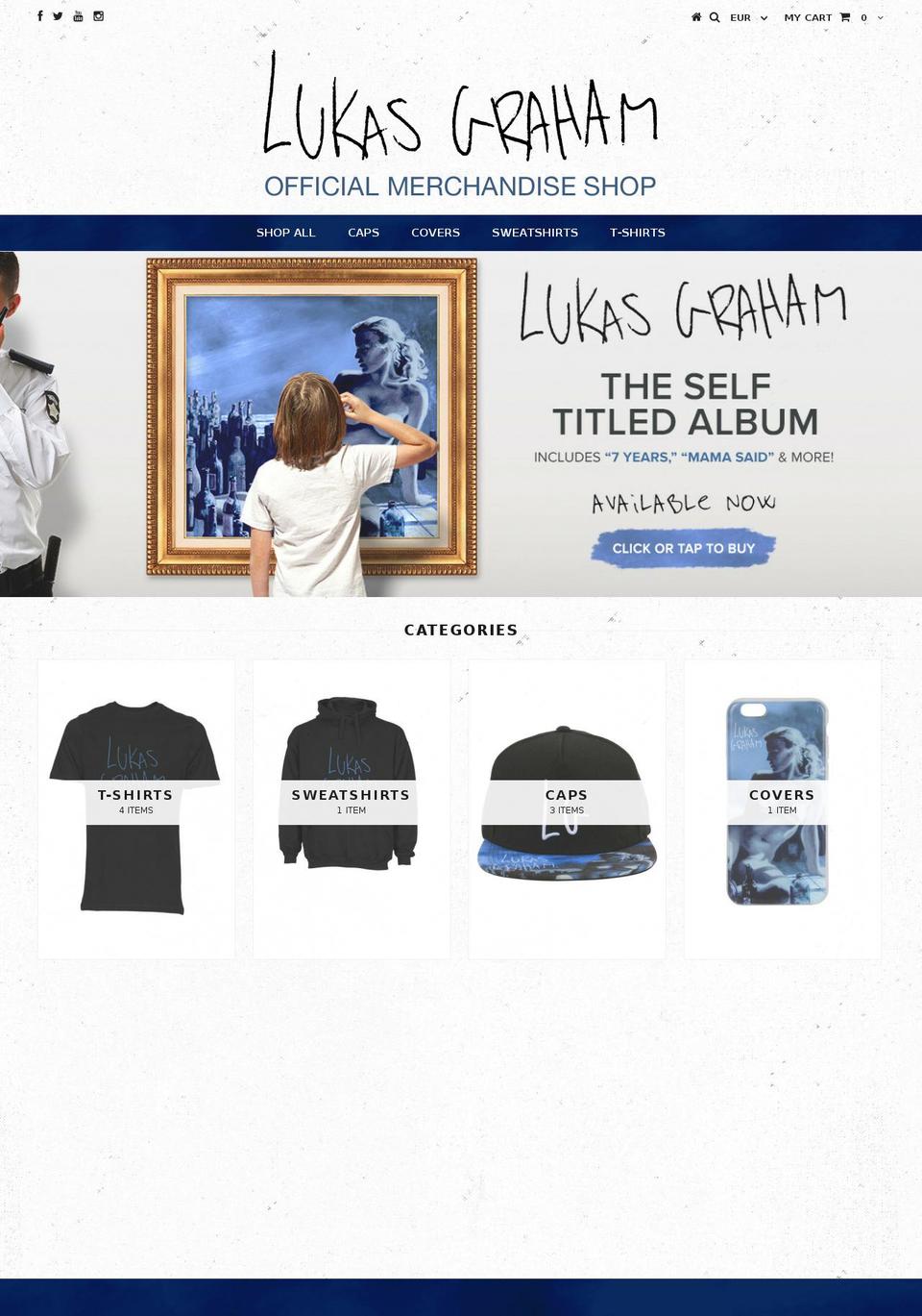 lukasgrahamshop.com shopify website screenshot