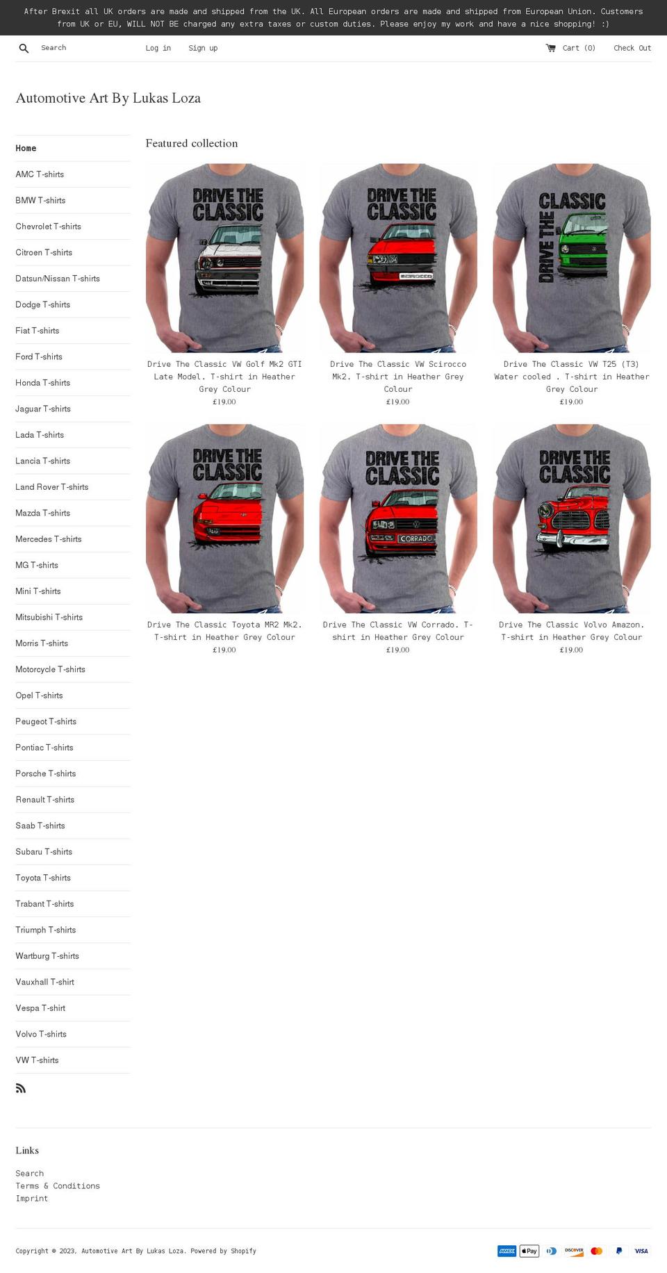 lukasloza.com shopify website screenshot