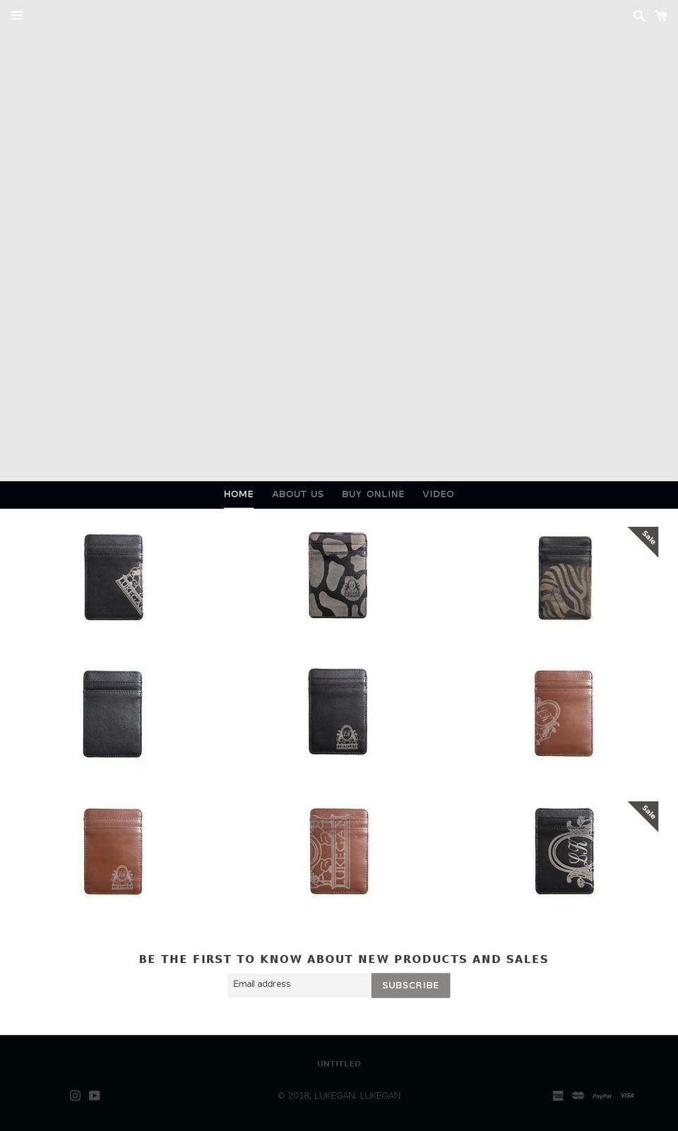 lukegan.com — Shopify storefront screenshot