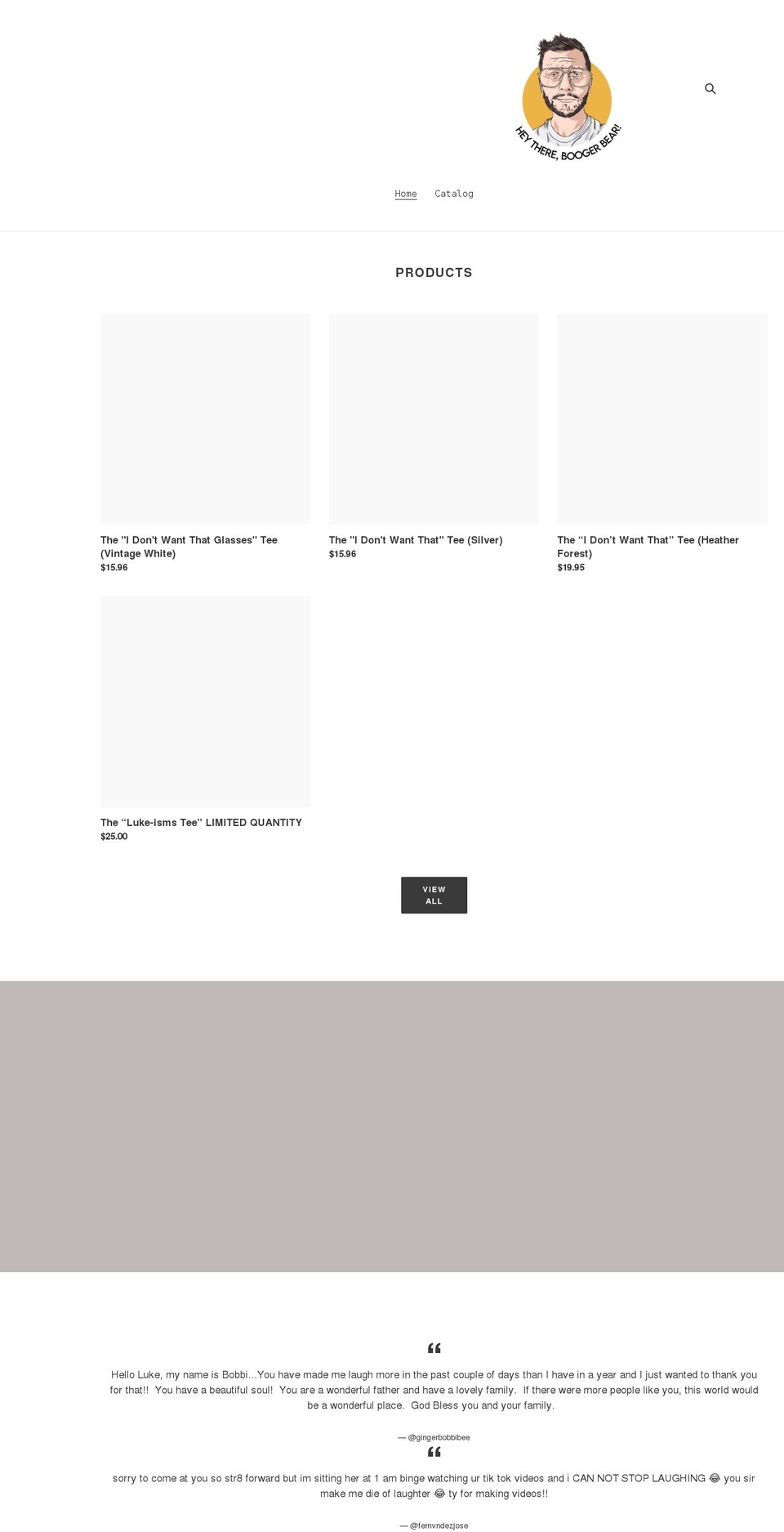 lukegoddardmerch.com shopify website screenshot