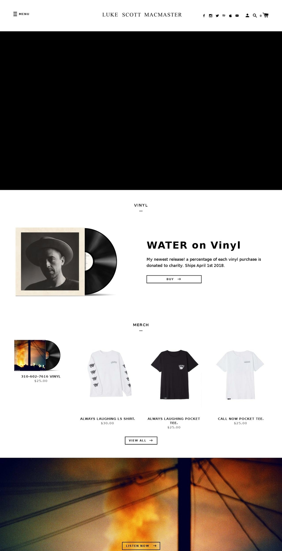 lukescottmacmaster.com shopify website screenshot