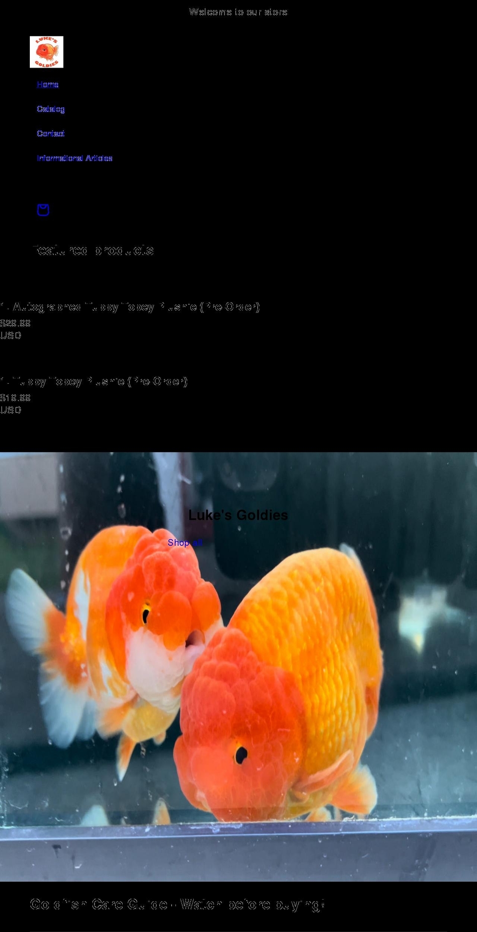 lukesgoldies.com shopify website screenshot