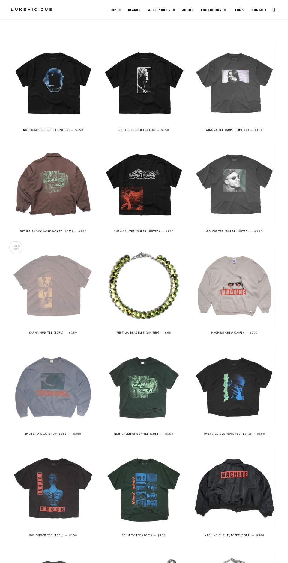 lukevicious-com.myshopify.com shopify website screenshot