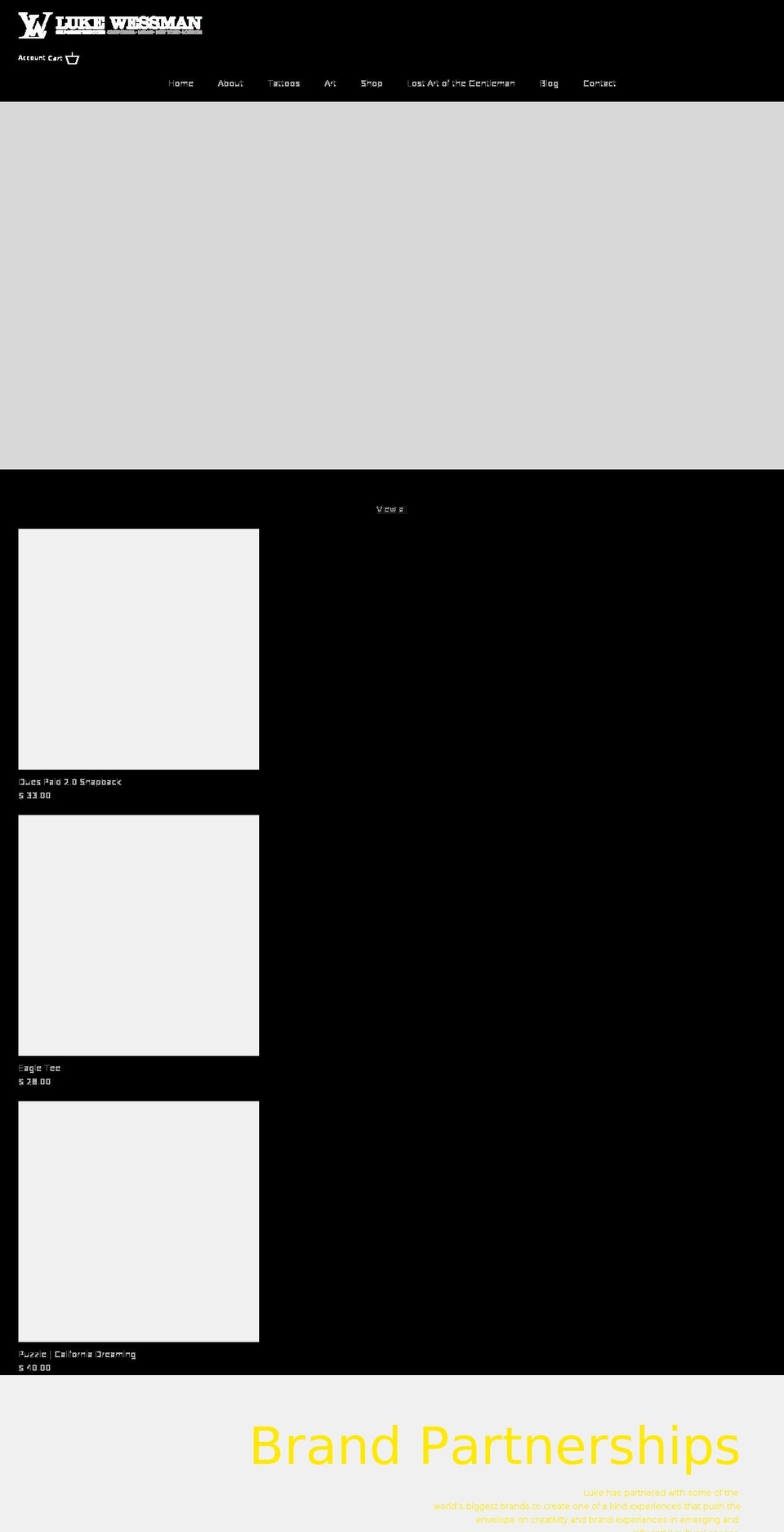 lukewessman.myshopify.com shopify website screenshot