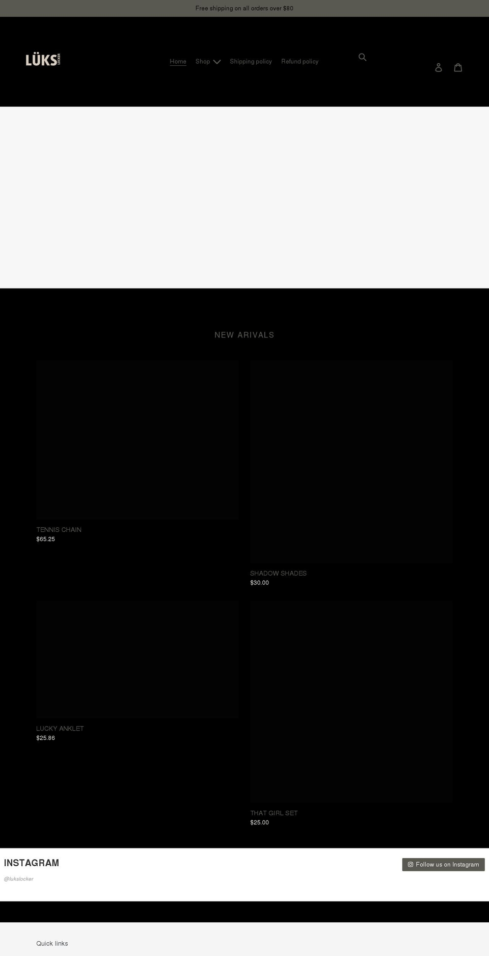 lukslocker.com shopify website screenshot