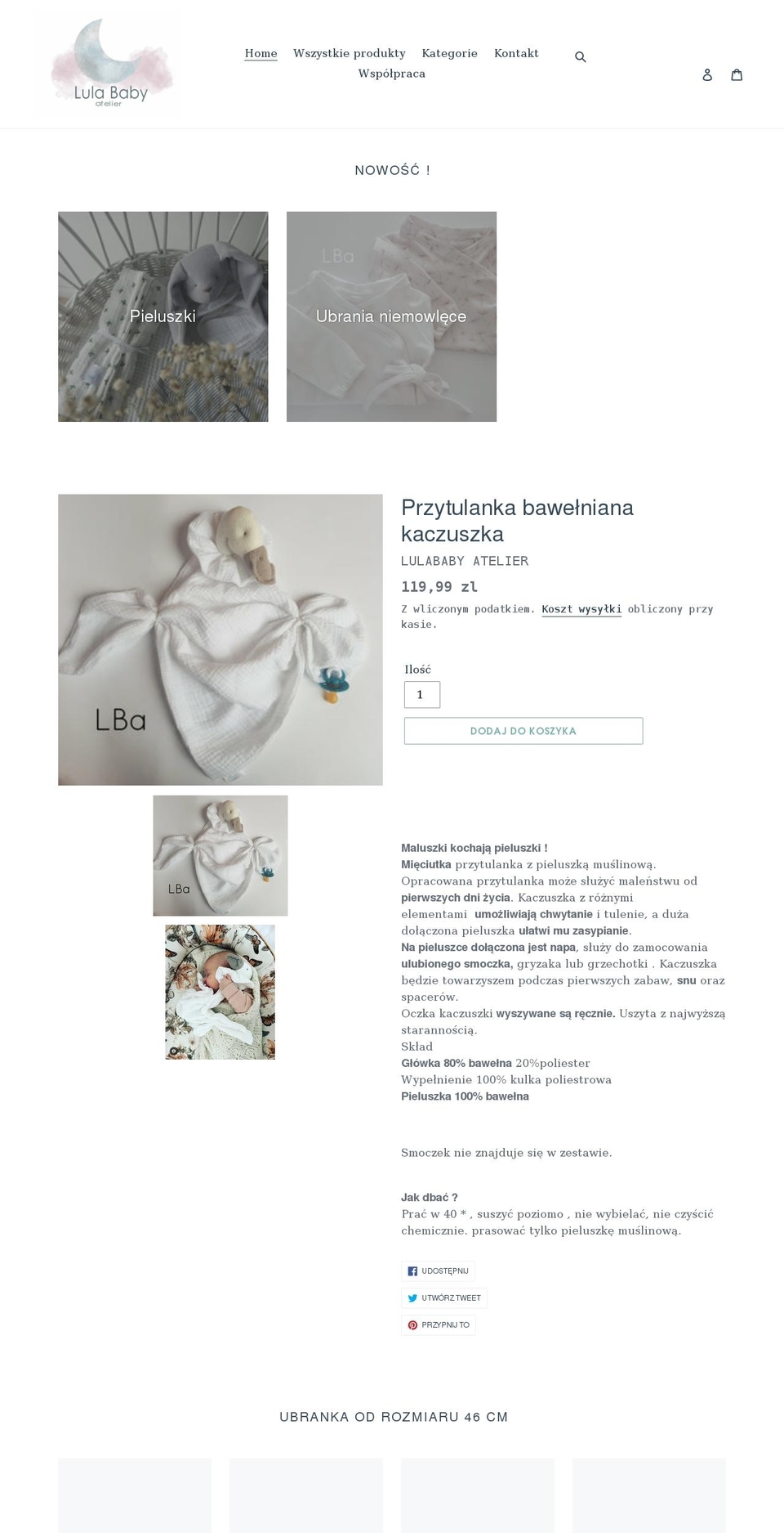 lulababyatelier.com shopify website screenshot