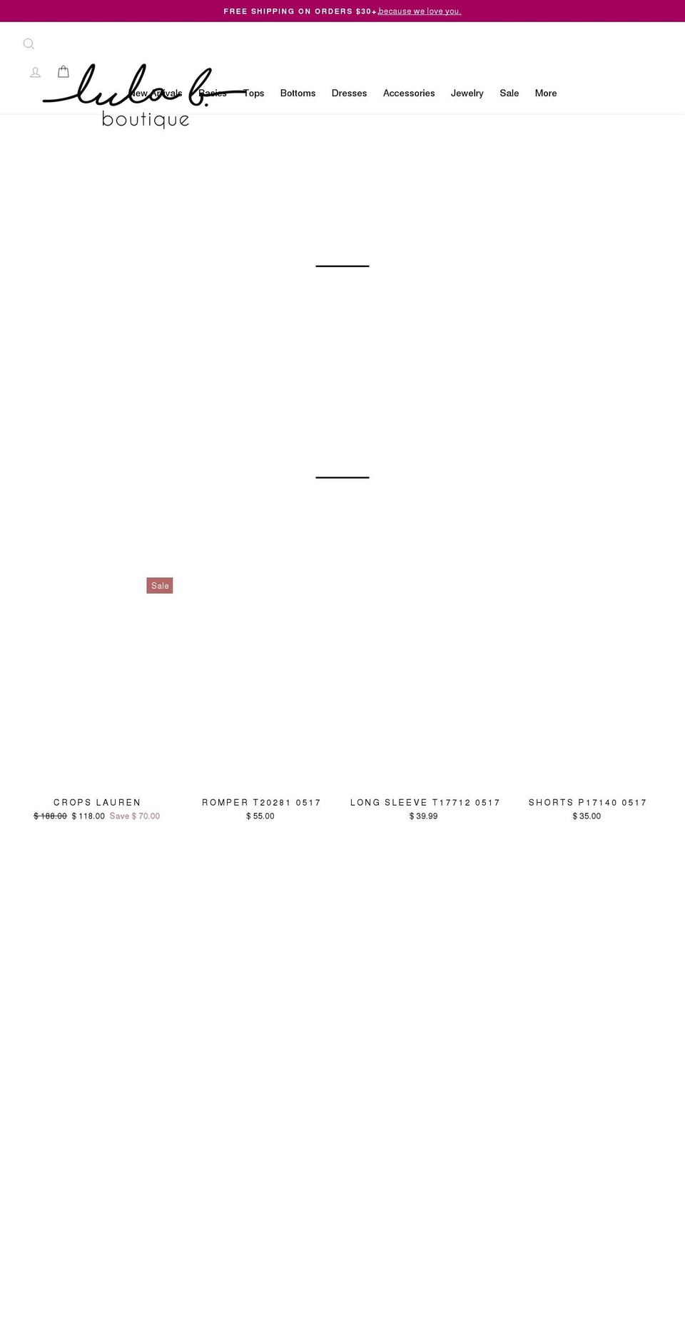 lulabboutique.com shopify website screenshot