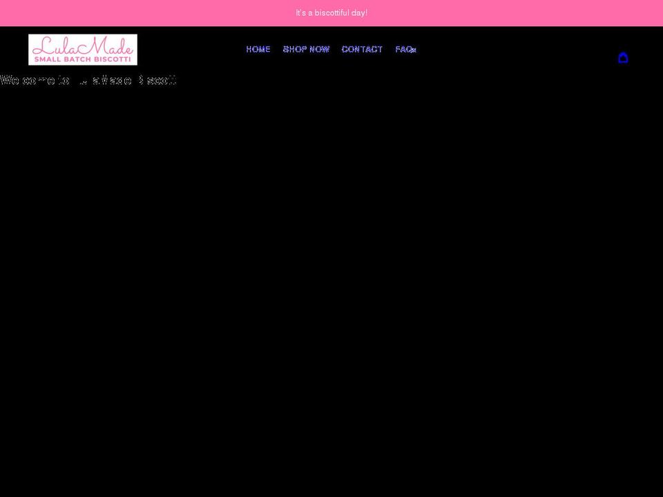 lulamadebiscotti.com shopify website screenshot