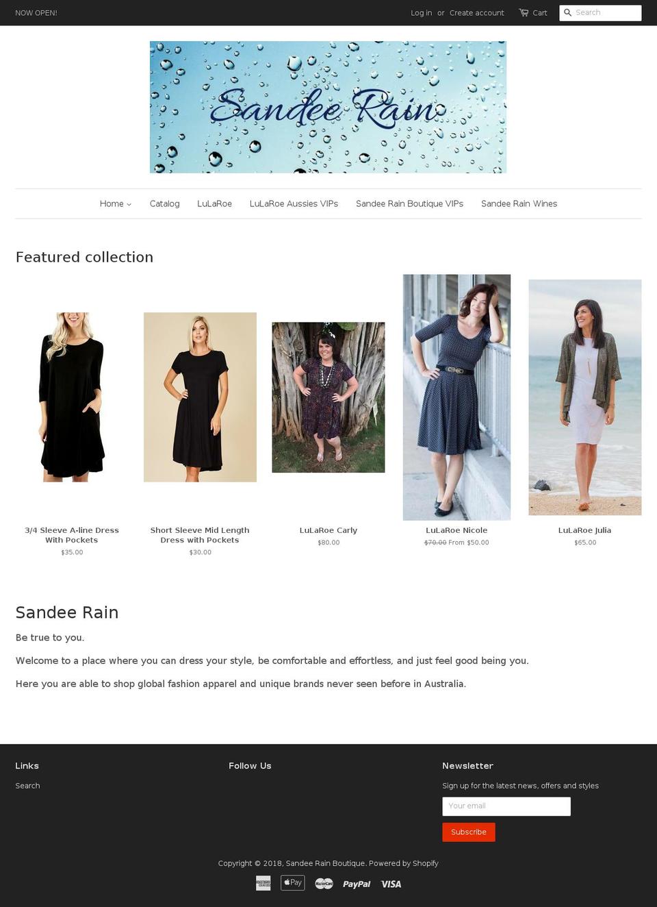 lularoeaussies.com — Shopify storefront screenshot
