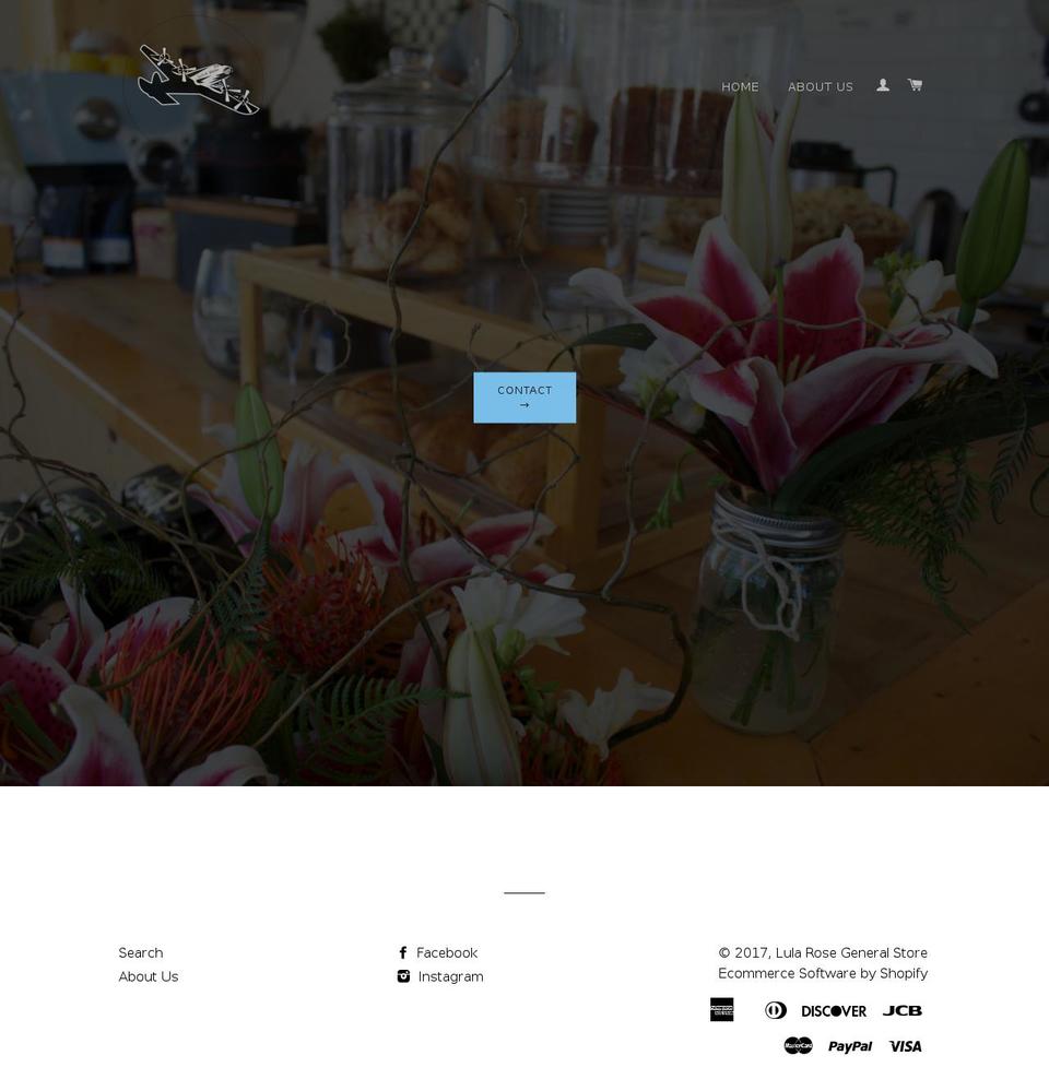 lularosegeneral.com shopify website screenshot