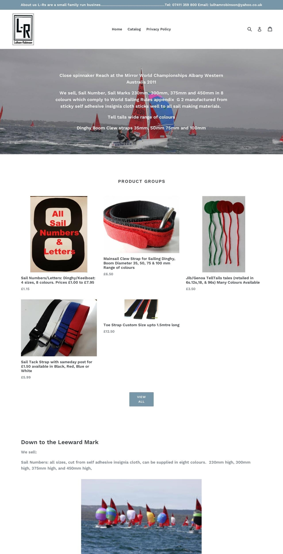 lulham-robinson.co.uk shopify website screenshot