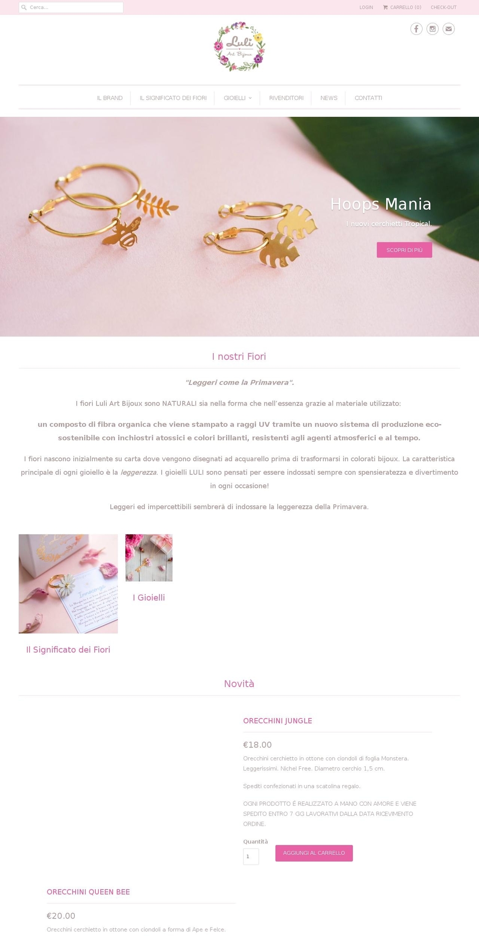 luliartbijoux.com shopify website screenshot