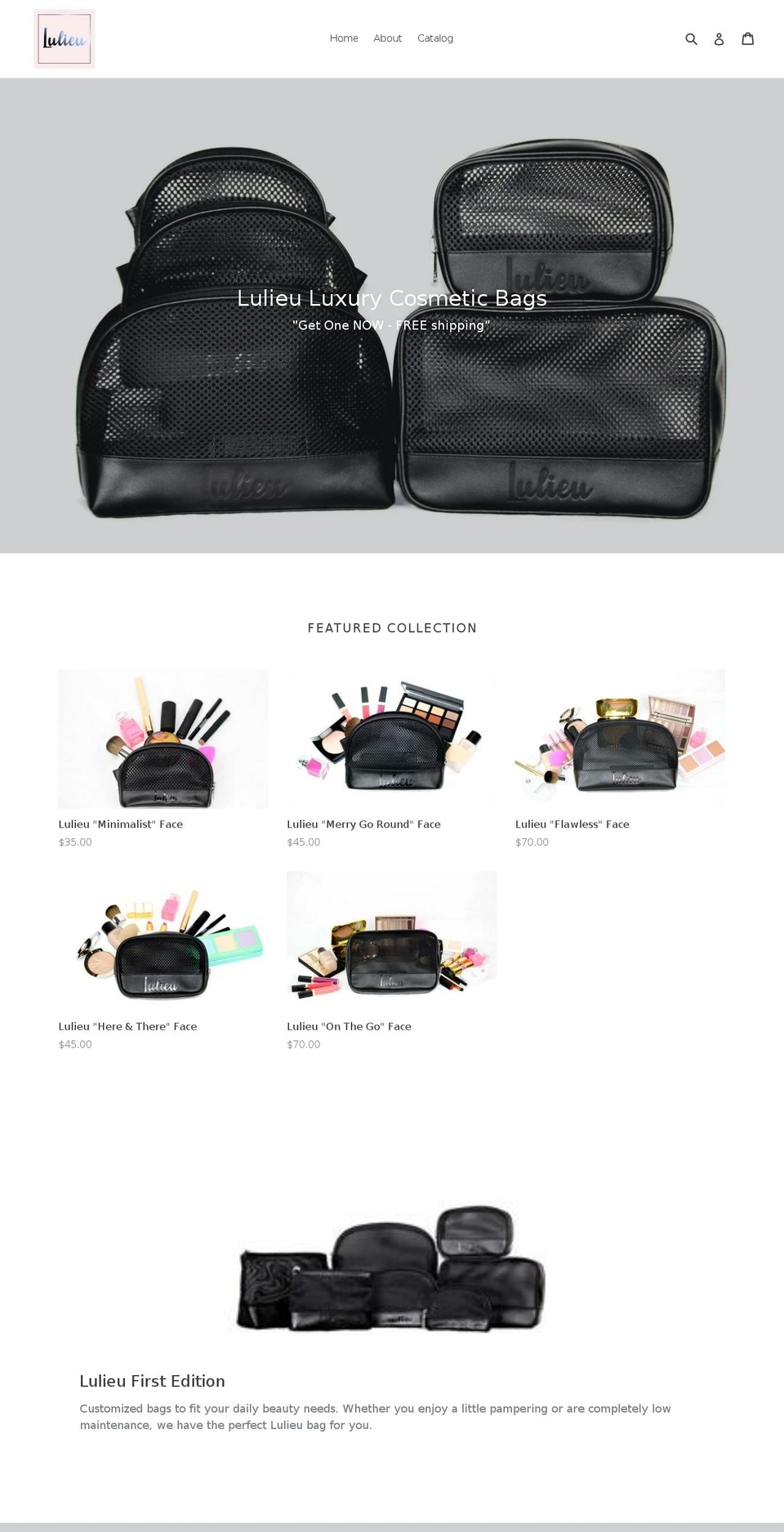 lulieubags.com — Shopify storefront screenshot