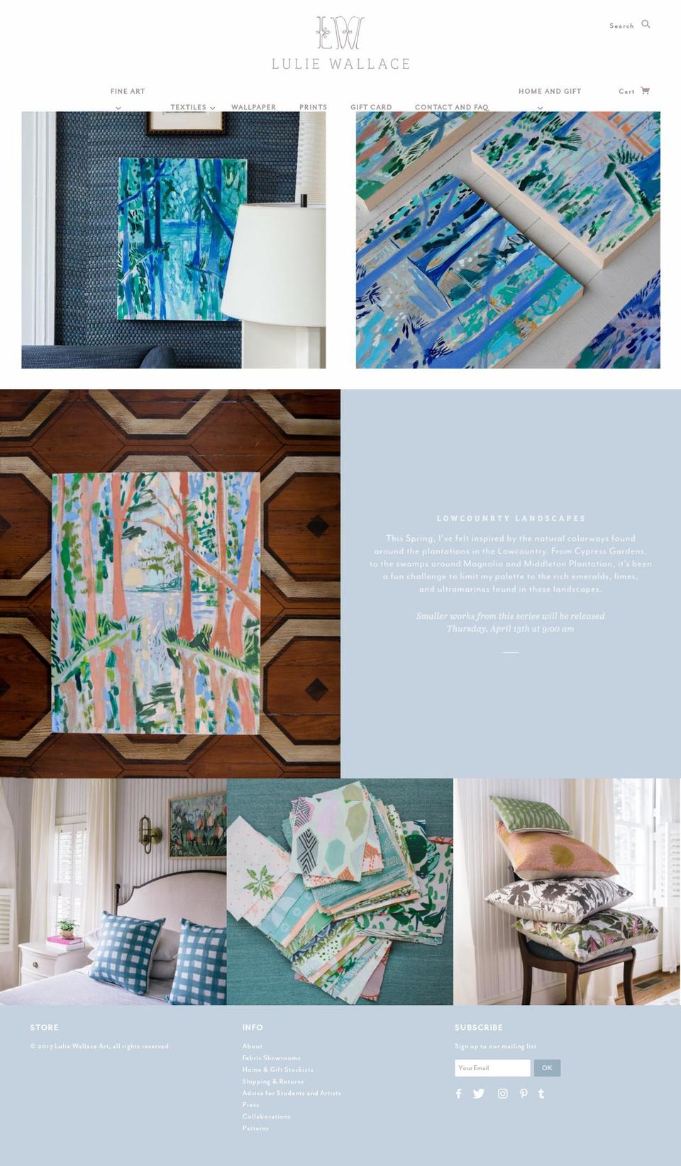 luliewallace.com shopify website screenshot