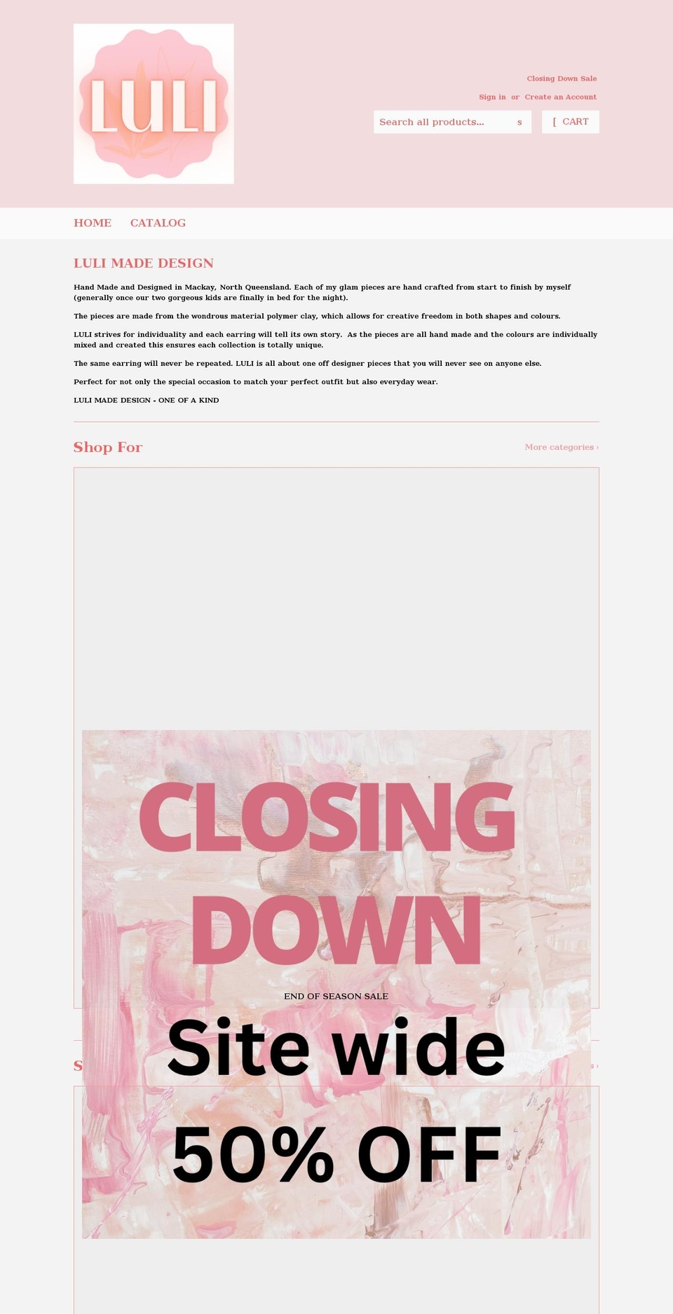 lulimadedesign.com shopify website screenshot