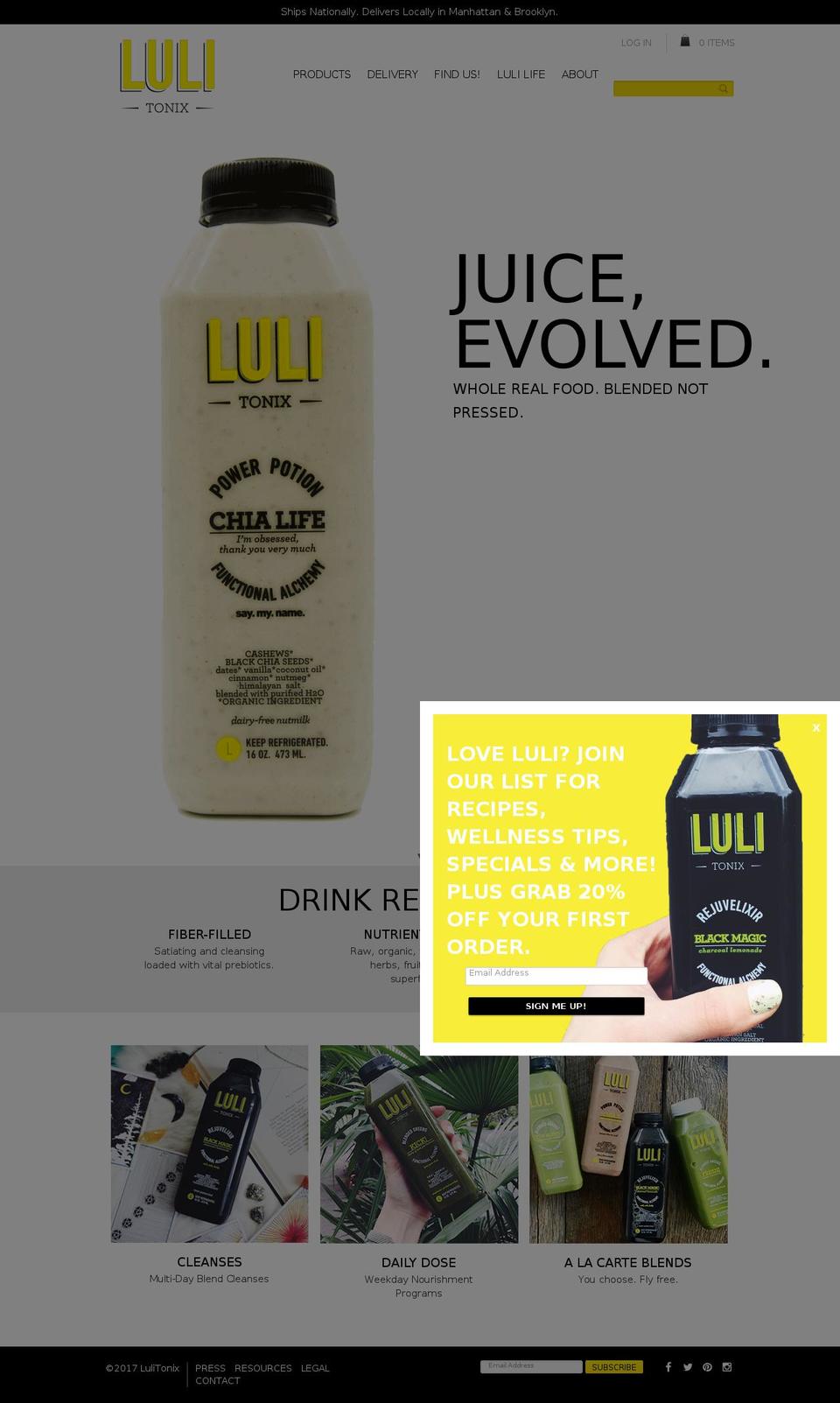 lulitonix.com shopify website screenshot