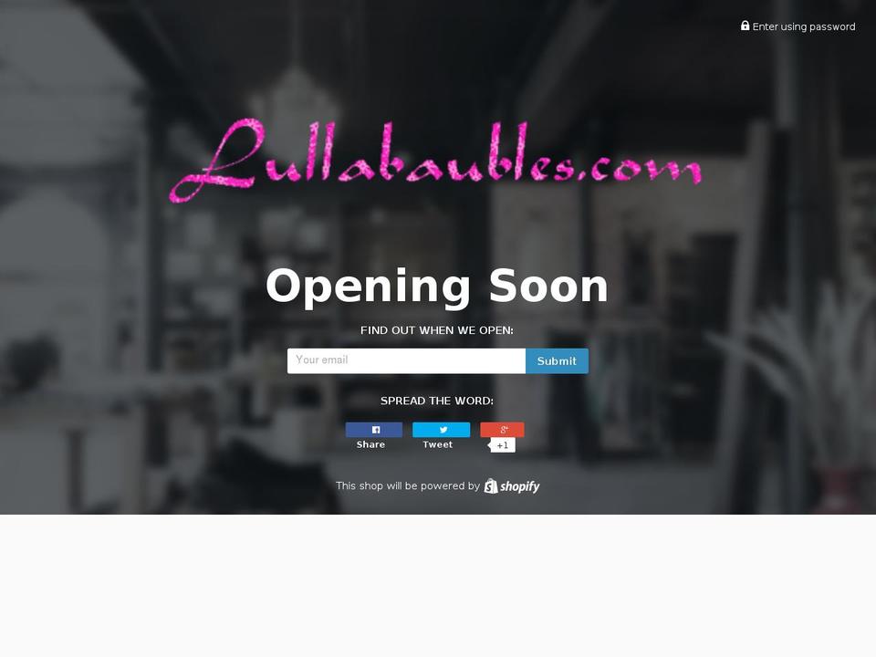 lullabaubles.com shopify website screenshot