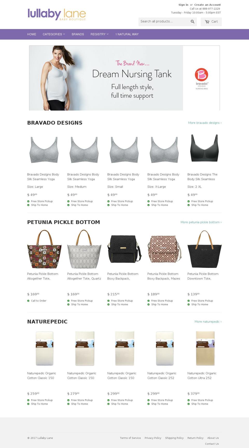 lullabylane.com shopify website screenshot
