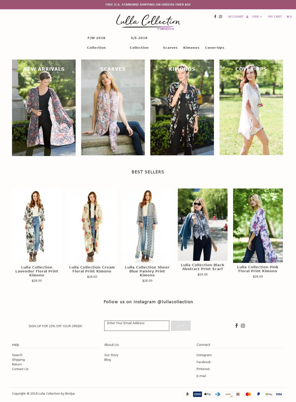 lullacollection.com — Shopify storefront screenshot