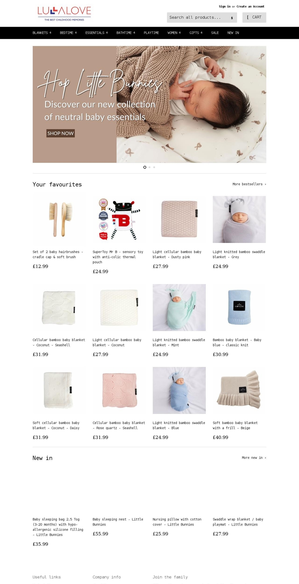 lullalove.co.uk shopify website screenshot