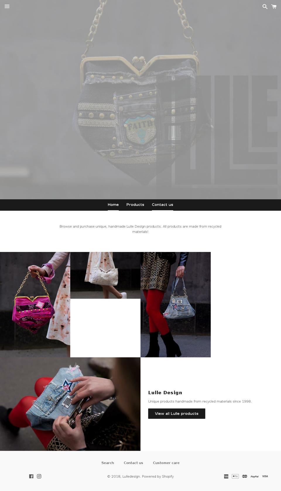 lulledesign.com — Shopify storefront screenshot