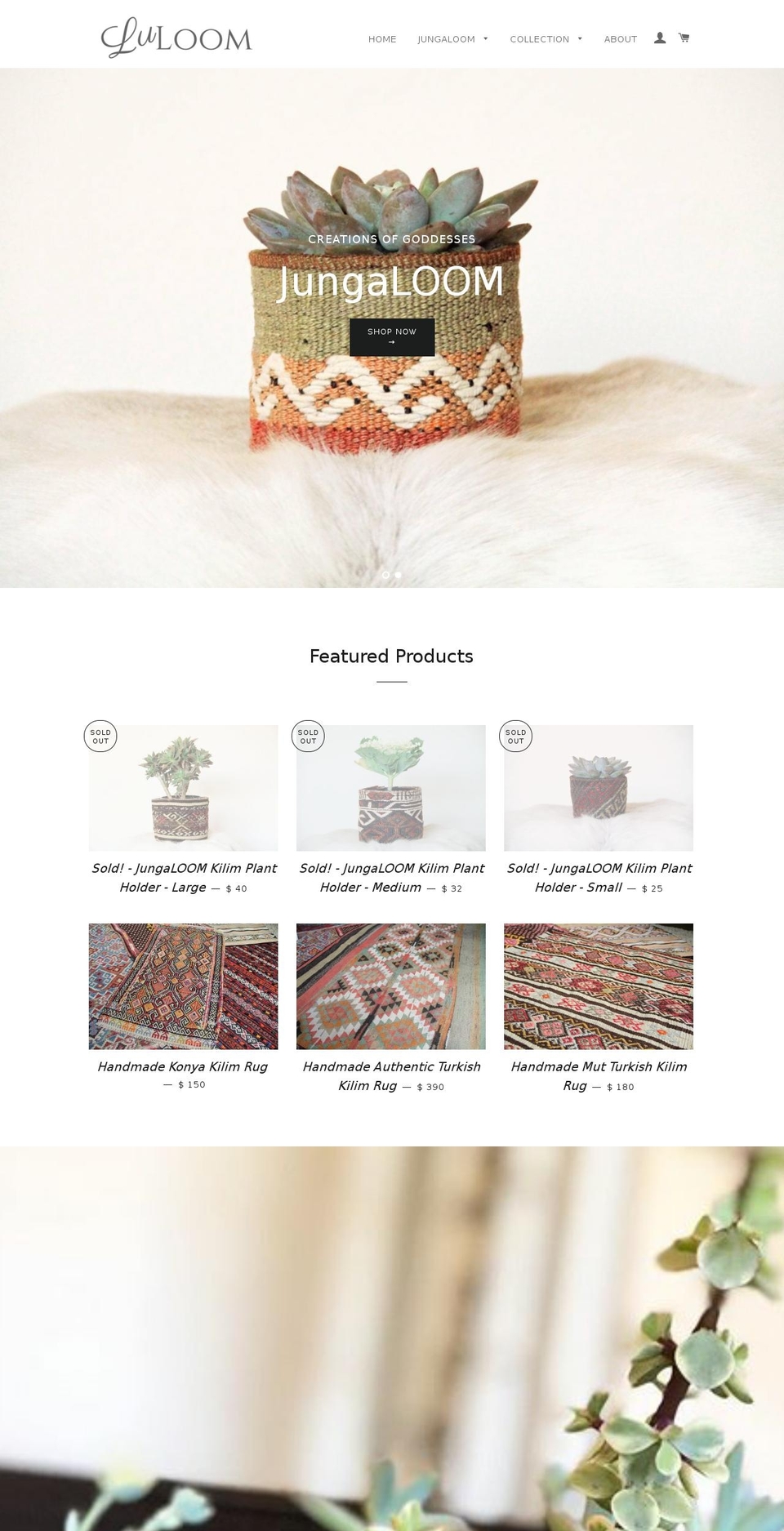 luloom.myshopify.com shopify website screenshot