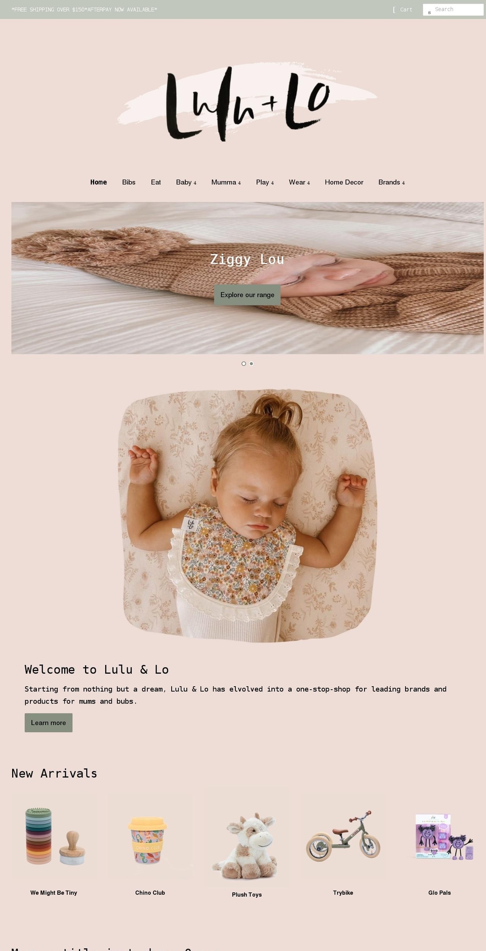 luluandlo.com shopify website screenshot