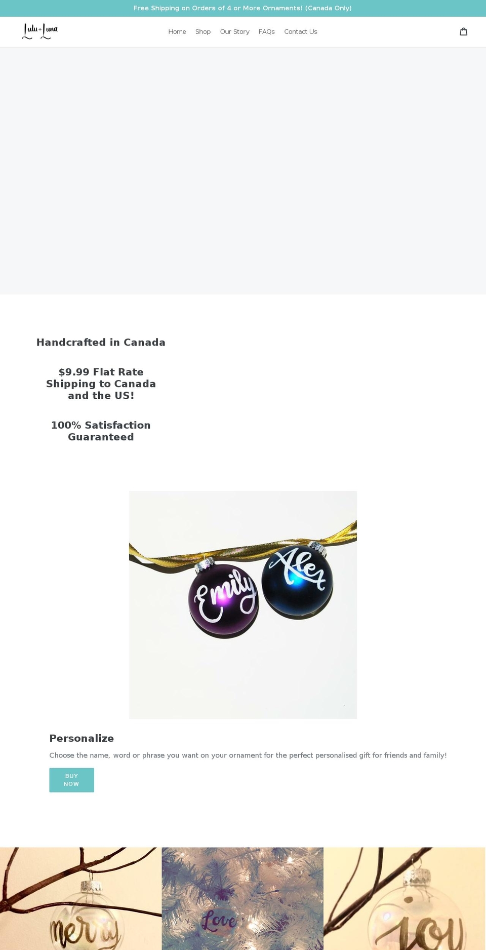 luluandluna.com — Shopify storefront screenshot