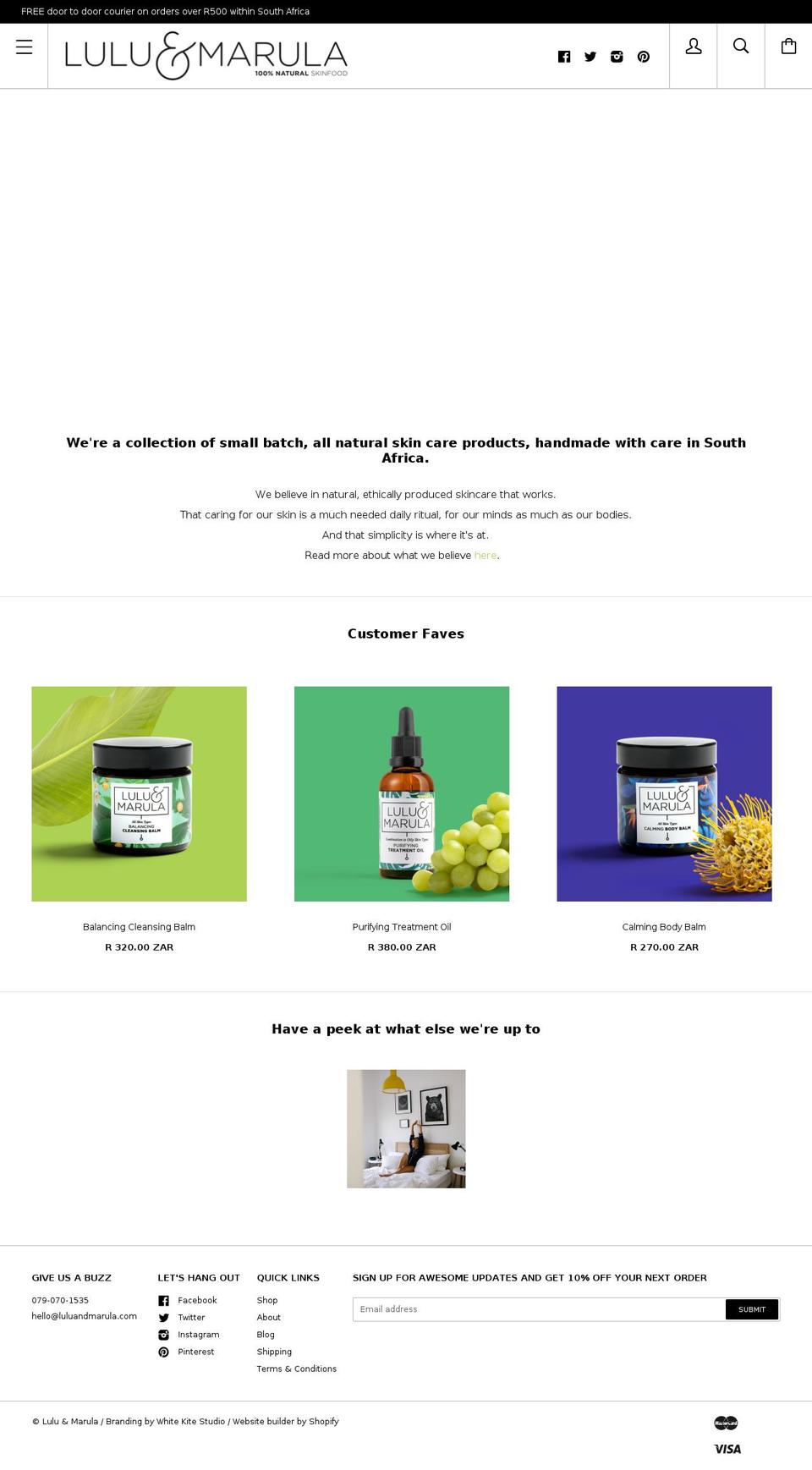 luluandmarula.com shopify website screenshot