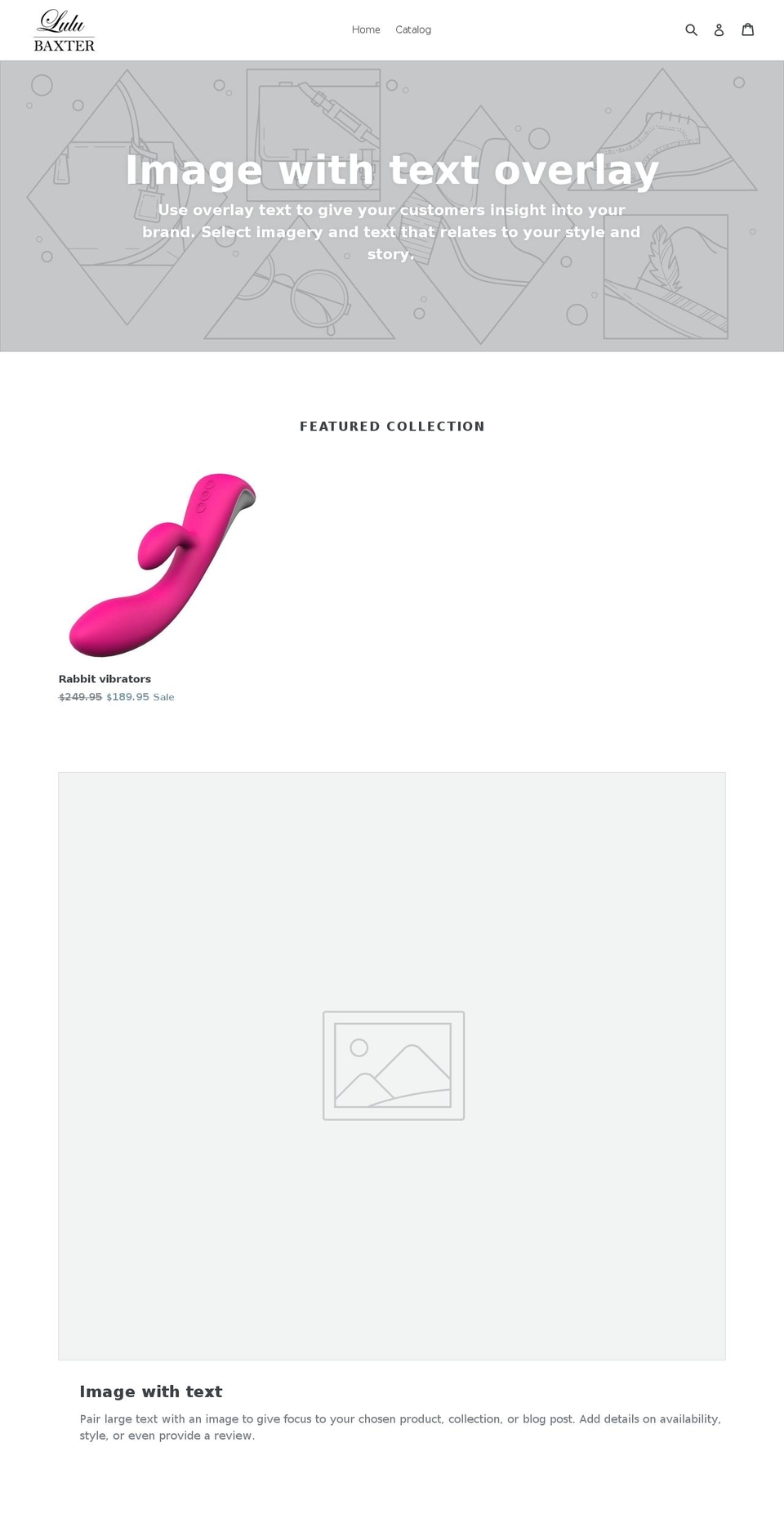 lulubaxter.com — Shopify storefront screenshot