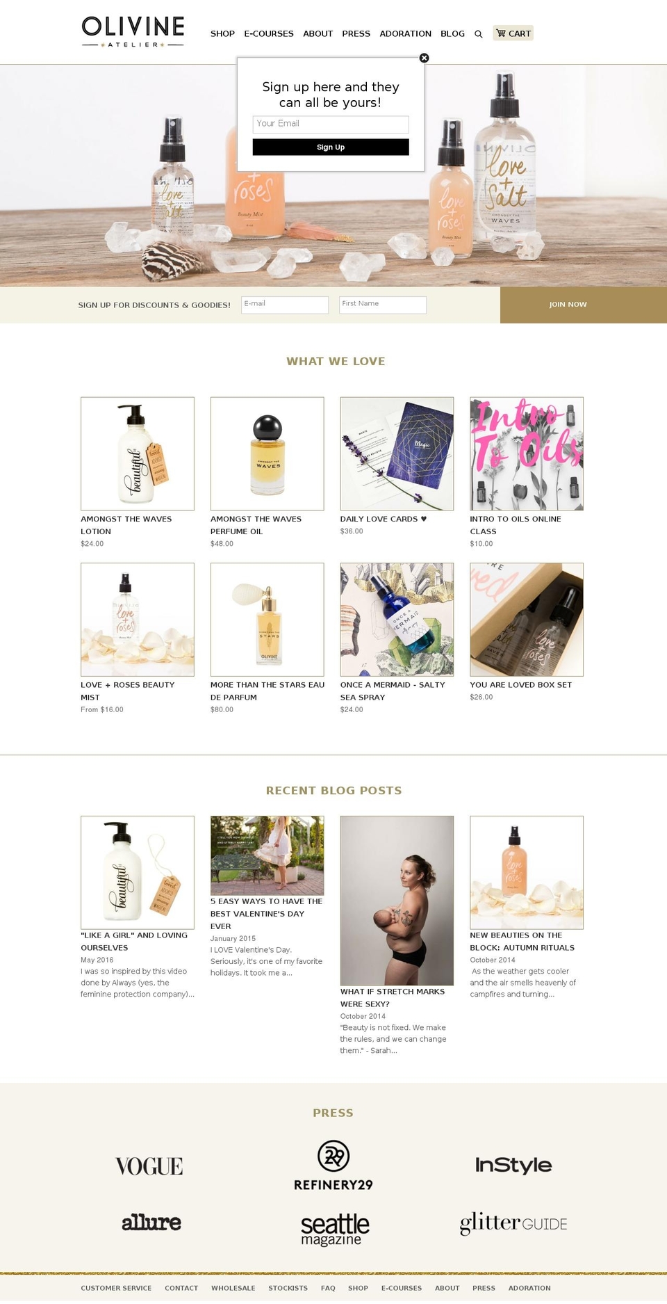 Olivine Shopify theme site example lulubeauty.com