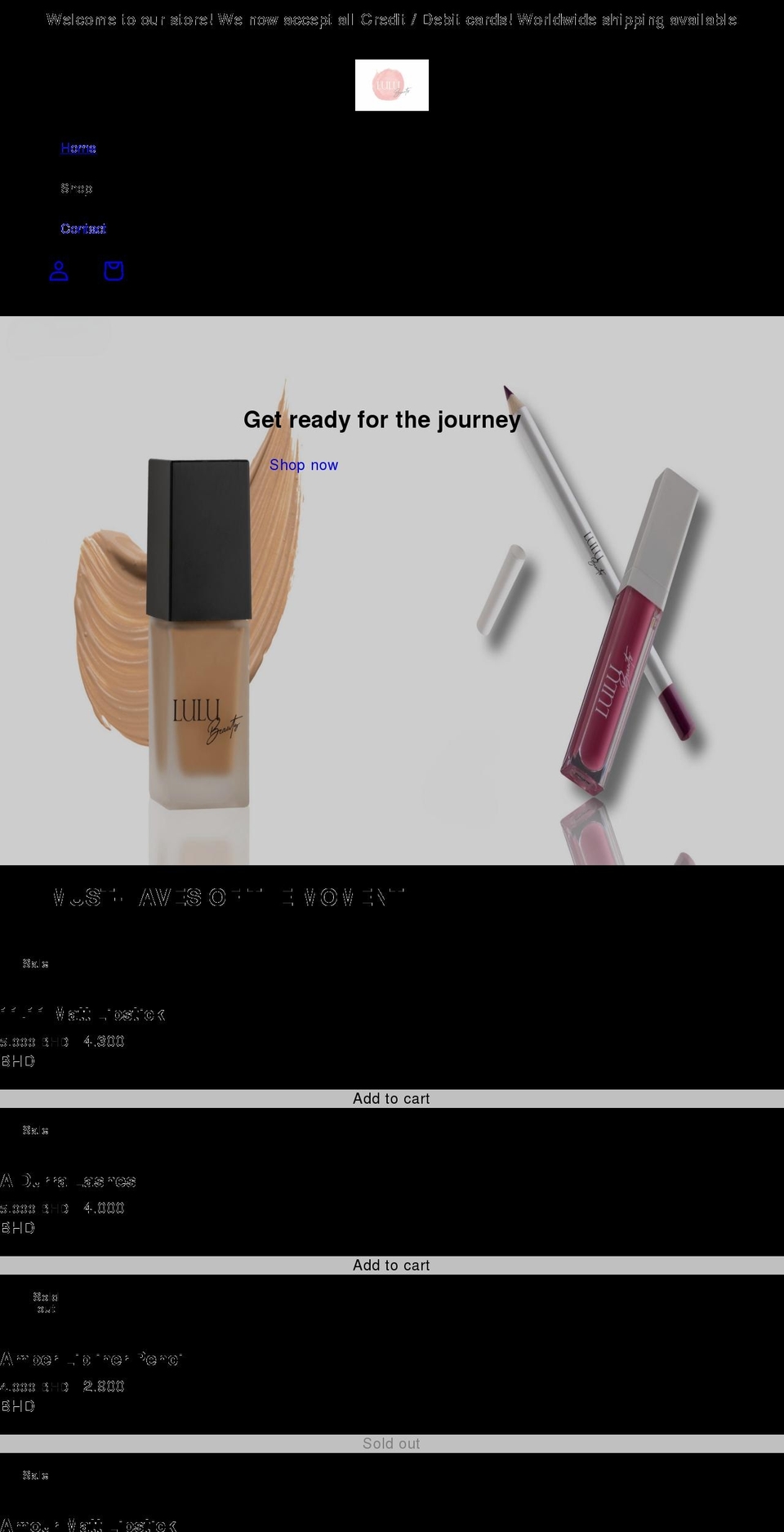 lulubeauty.shop shopify website screenshot