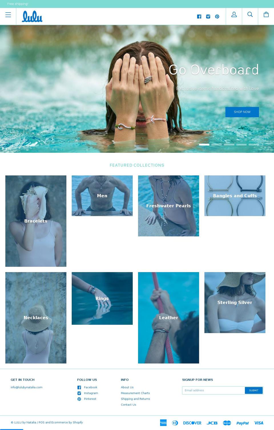 lulubynatalia.com shopify website screenshot