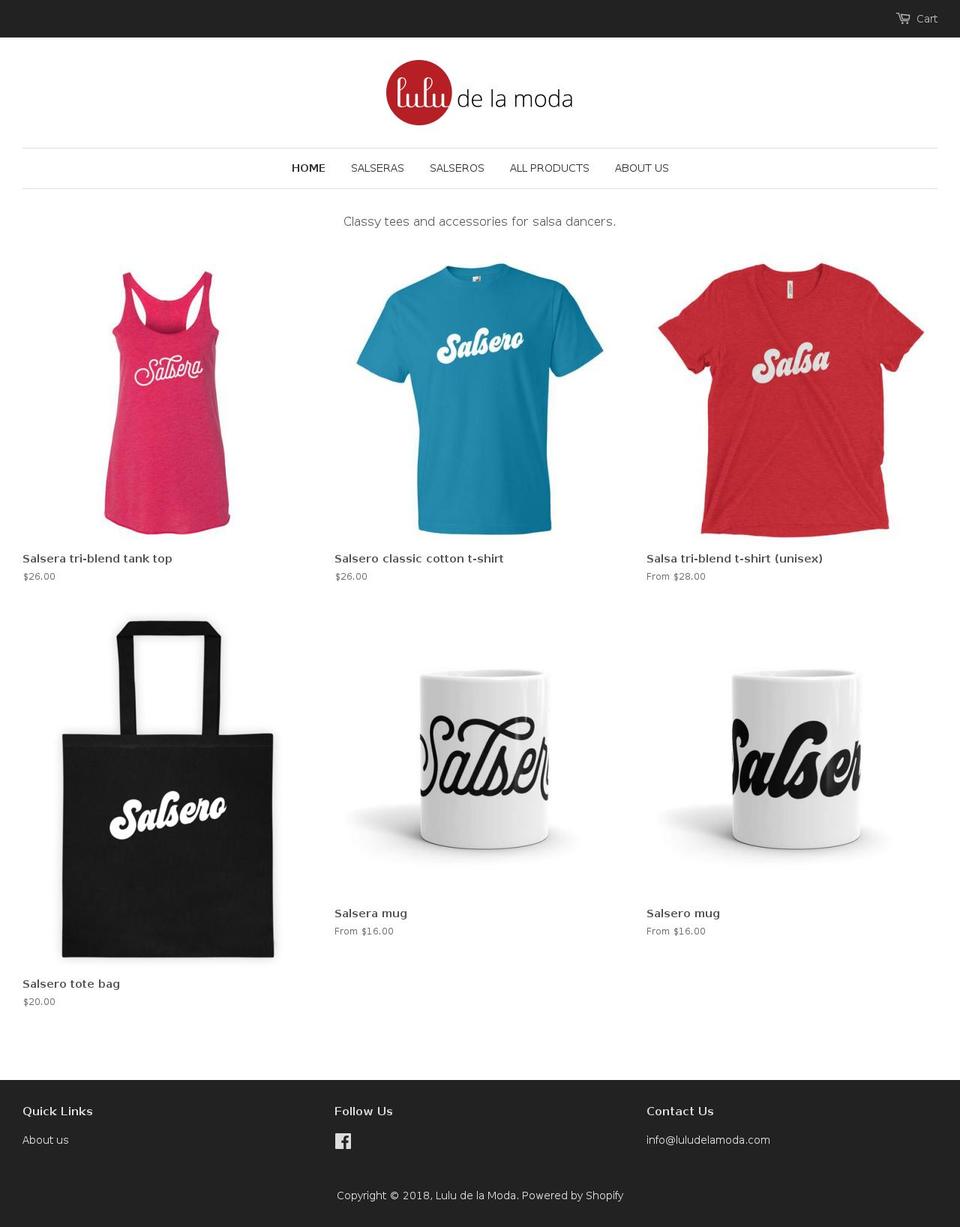 luludelamoda.com shopify website screenshot