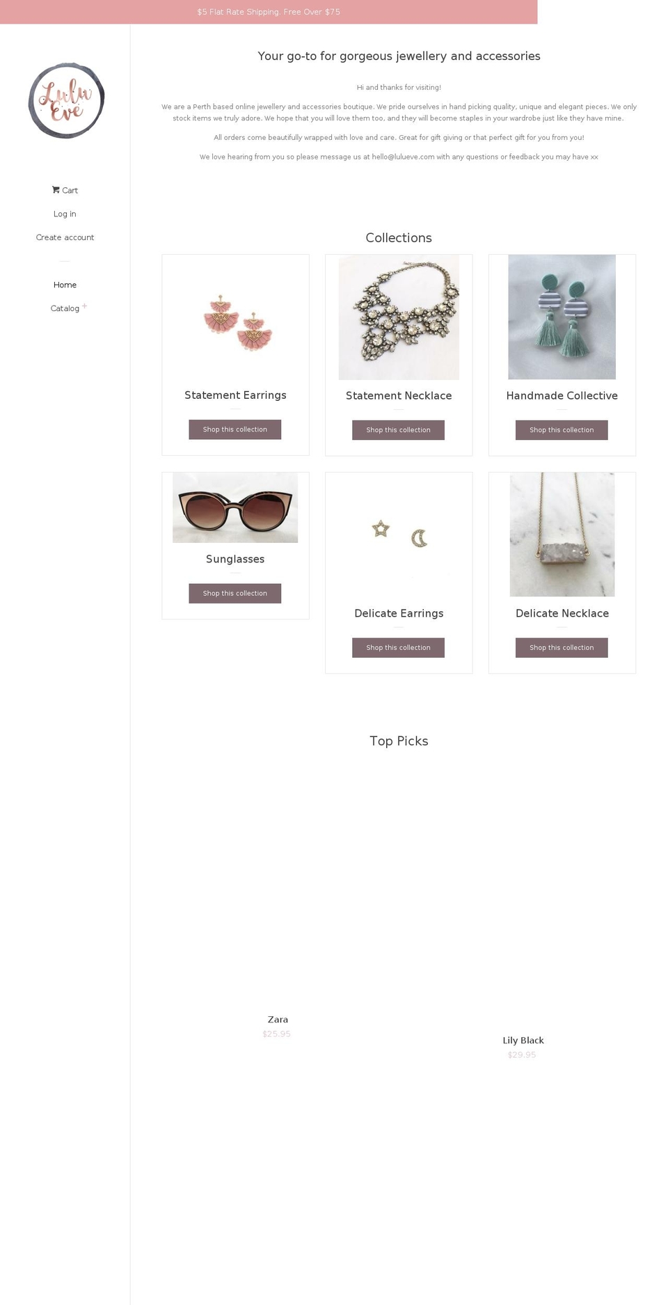lulueve.com — Shopify storefront screenshot