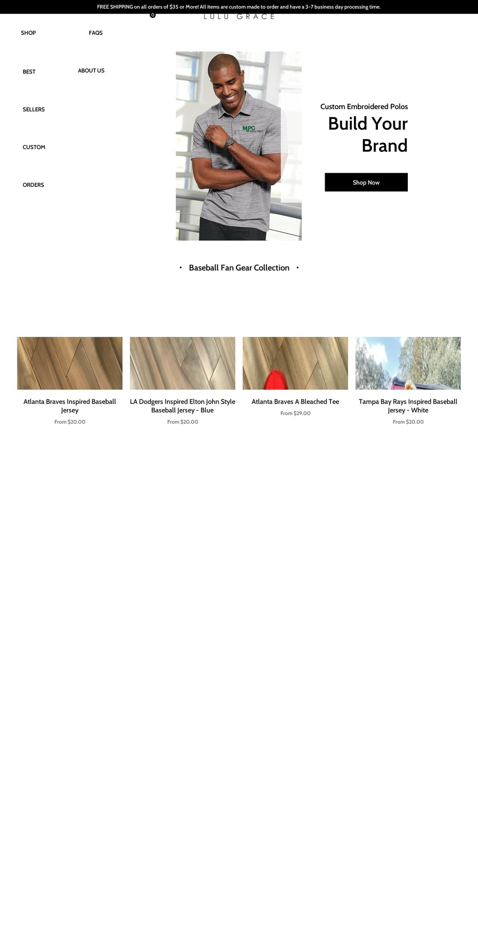lulugracedesigns.com — Shopify storefront screenshot
