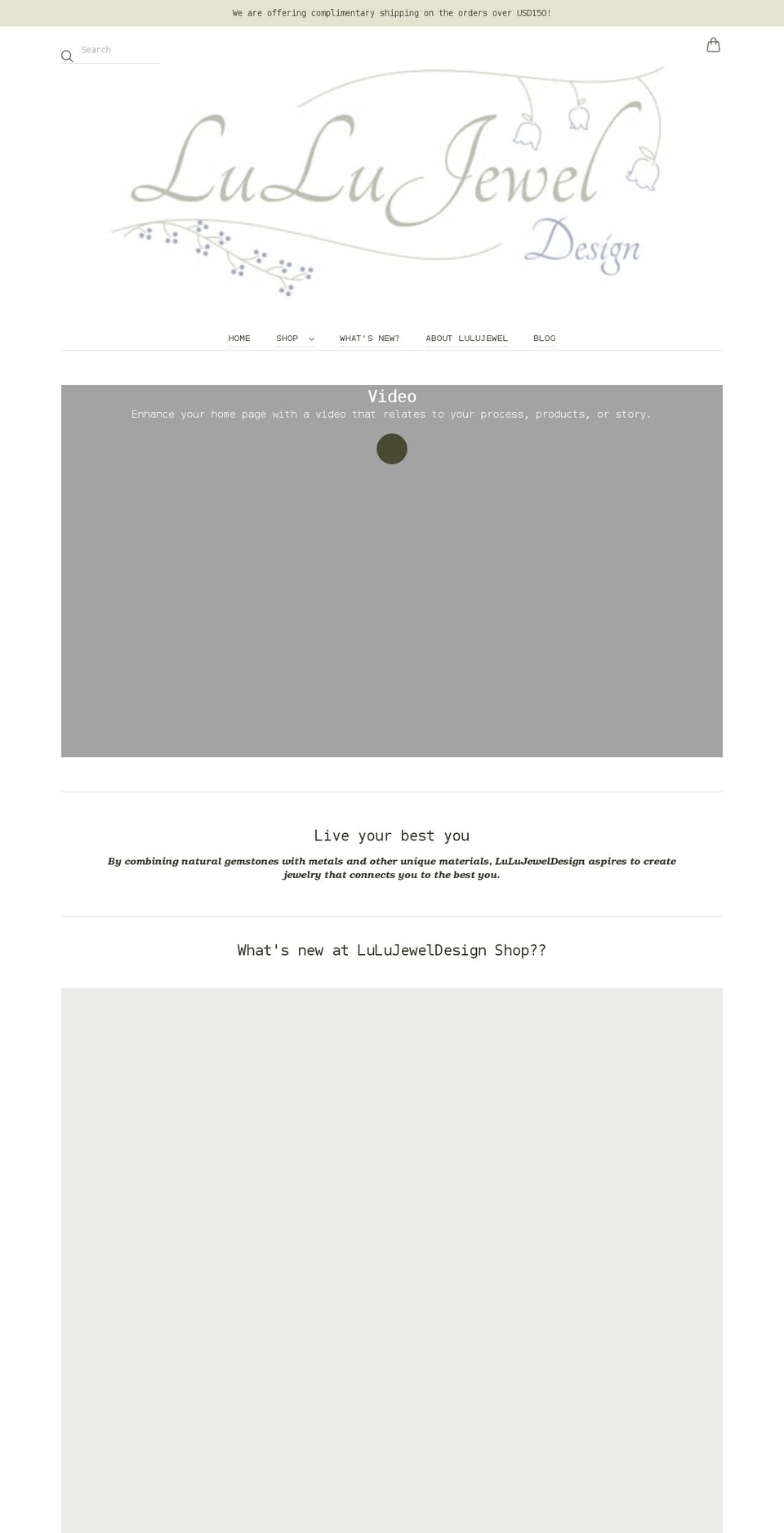 lulujeweldesign.com shopify website screenshot