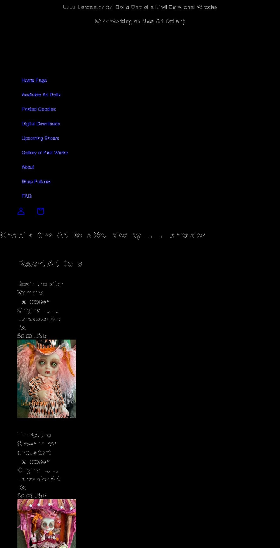 lululancaster.com shopify website screenshot