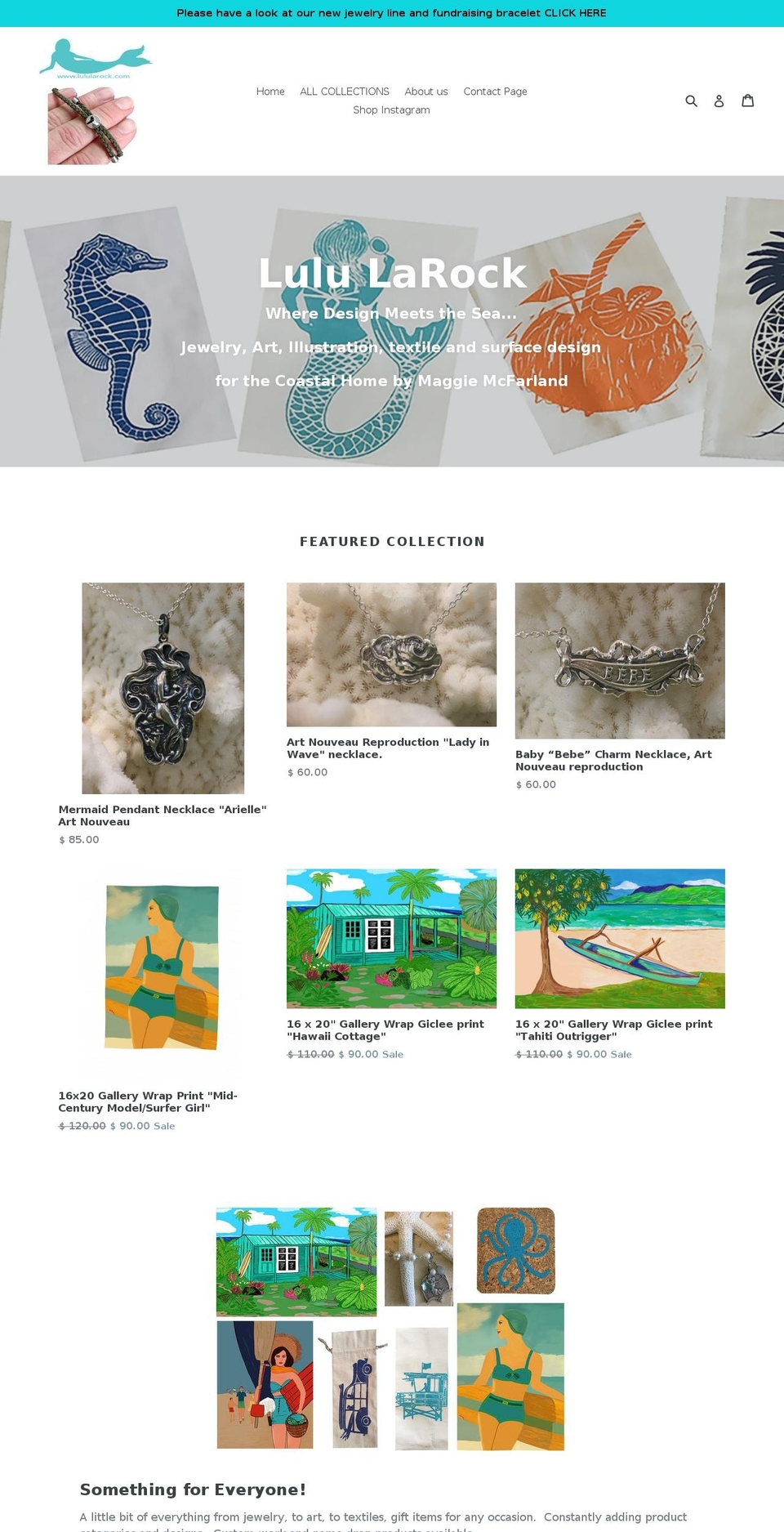 lulularock.com — Shopify storefront screenshot
